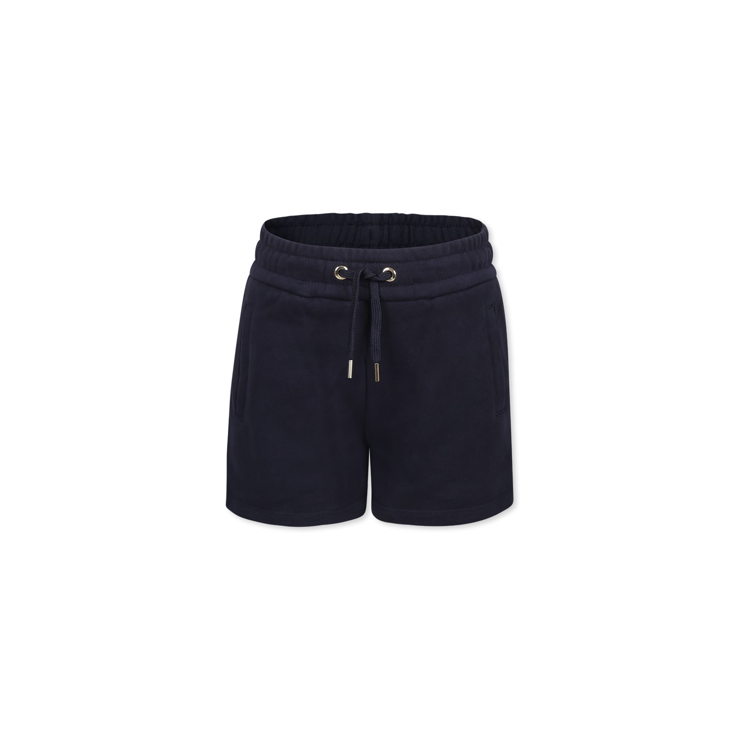 Chloé Blue Shorts For Girl With Logo In Blue