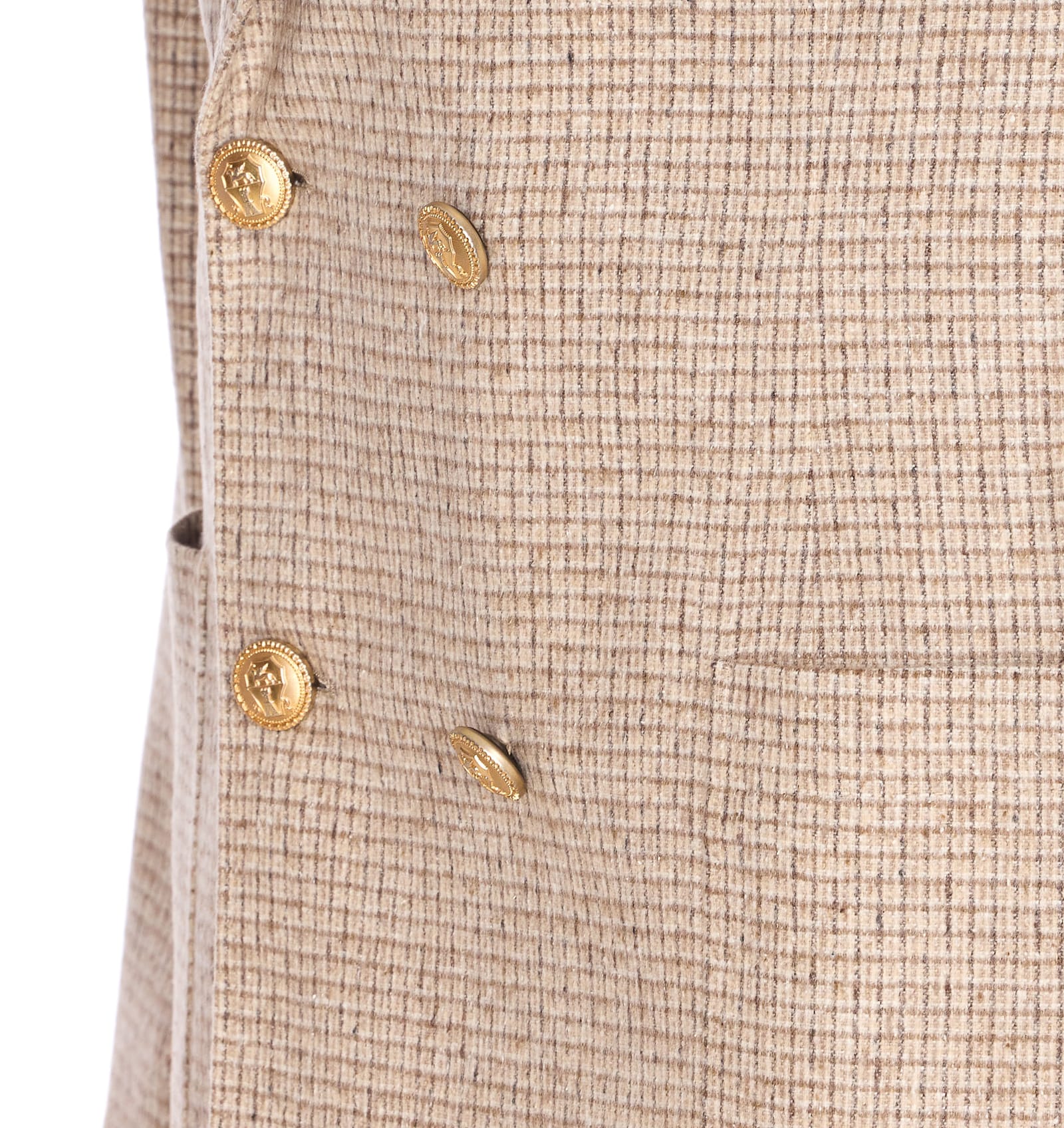 Brunello Cucinelli Double-breasted Blazer In Neutral