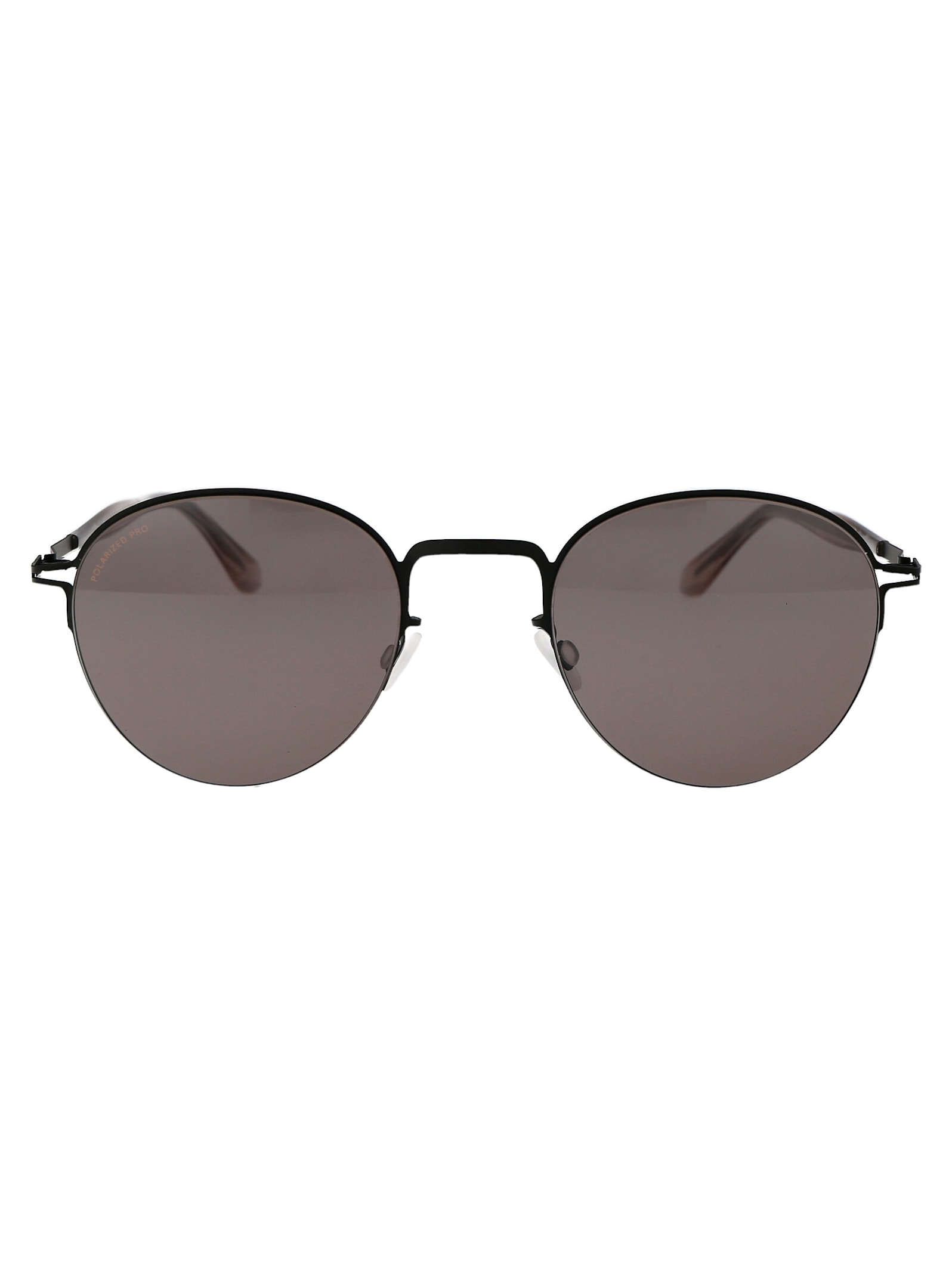 Mykita Black Polarized Pro Hi-con Grey Steel Sunglasses In Brown