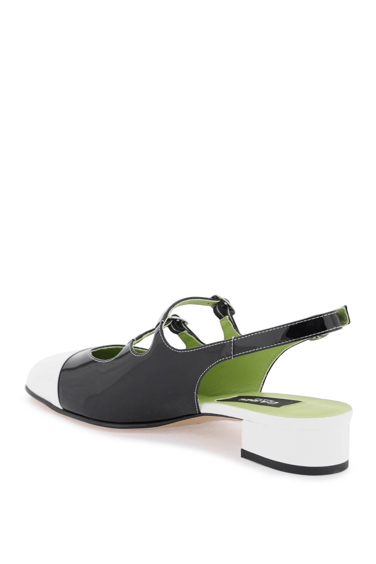 Shop Carel Abricot Mary Jane In Noir Blanc (white)