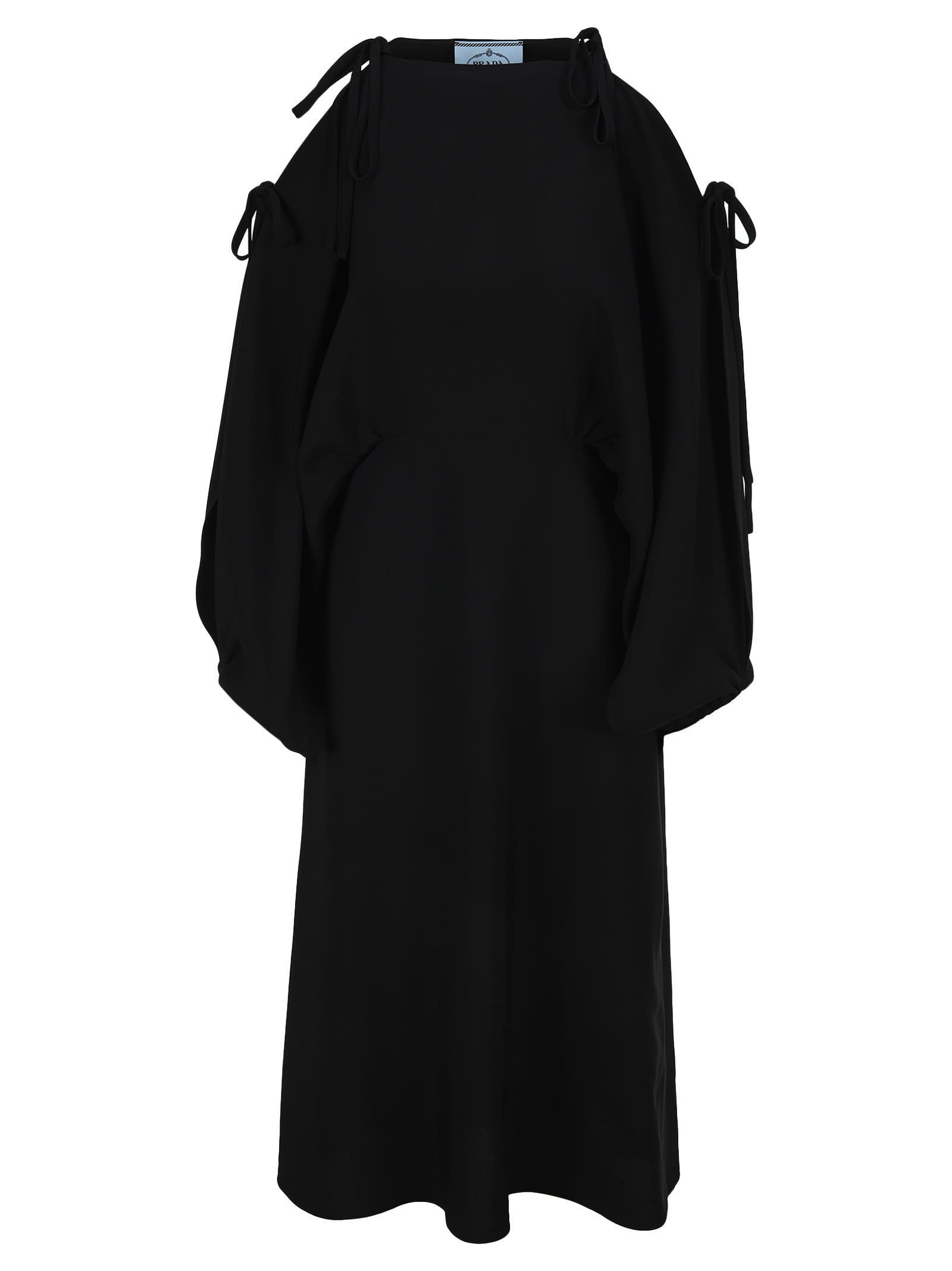 PRADA COLD-SHOULDER MIDI DRESS,11295001
