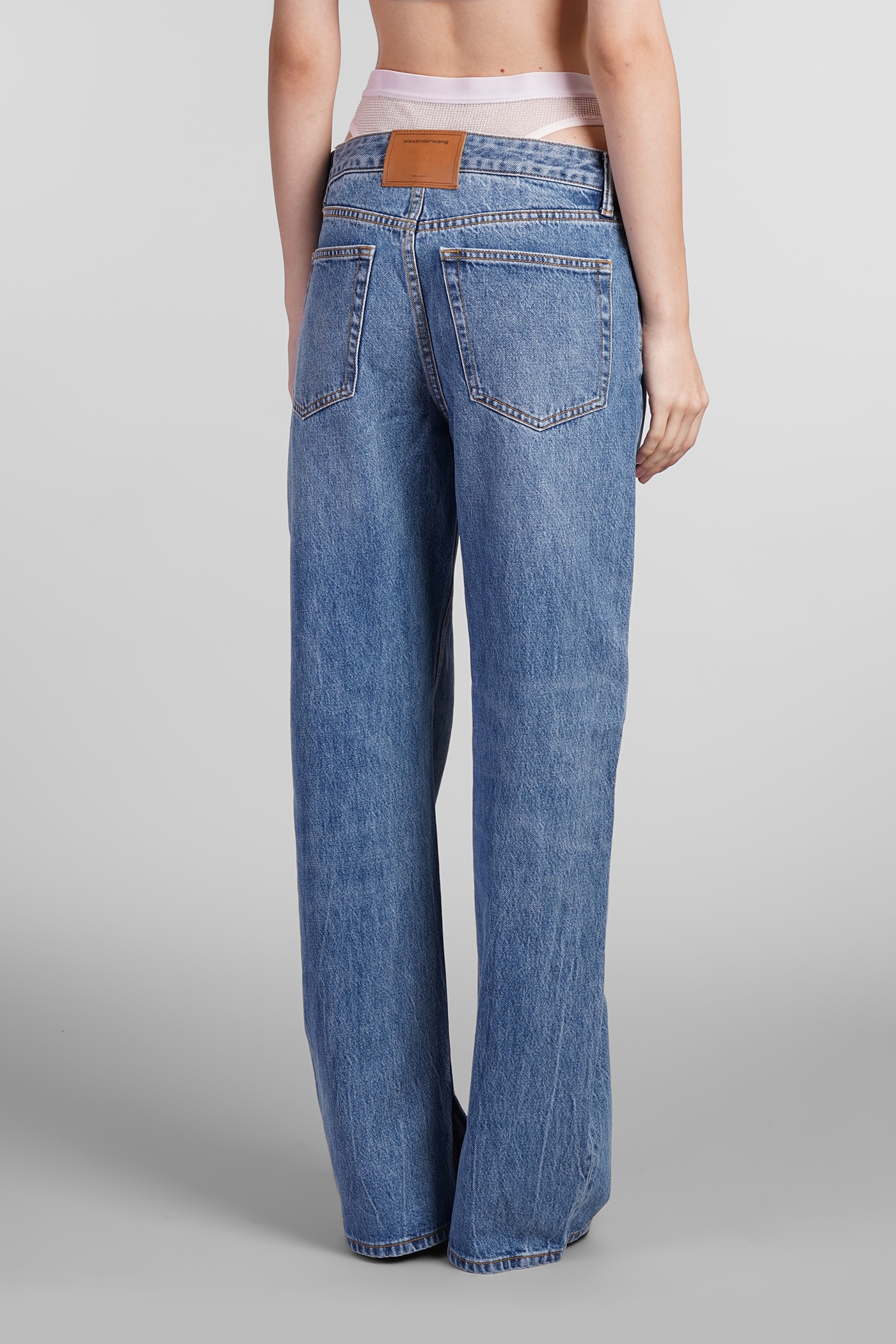 Shop Alexander Wang Jeans In Blue Cotton