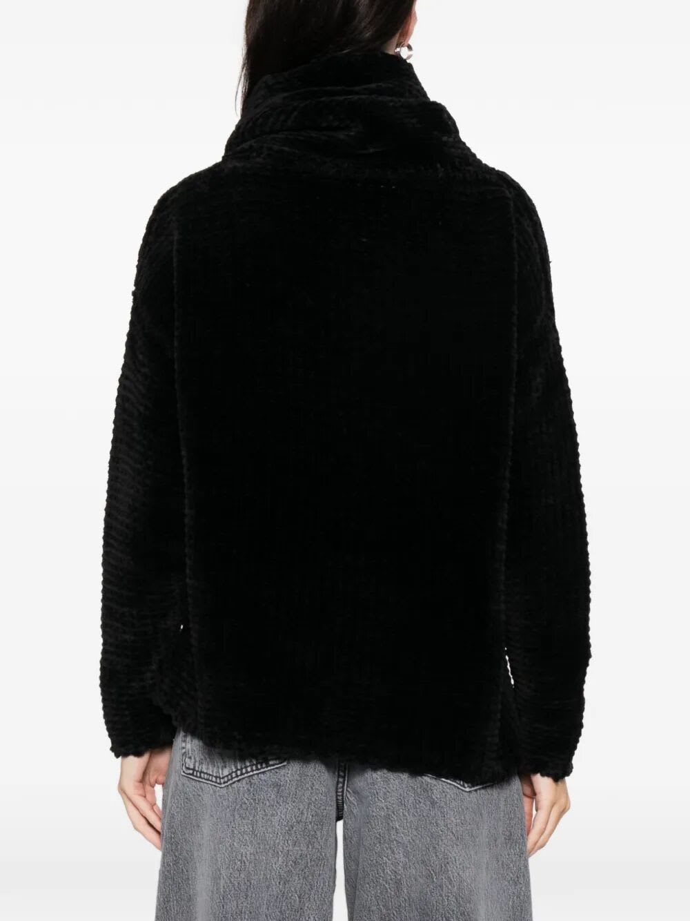Rrd - Roberto Ricci Design Cinematt Turtleneck Wom Knit87 In Black