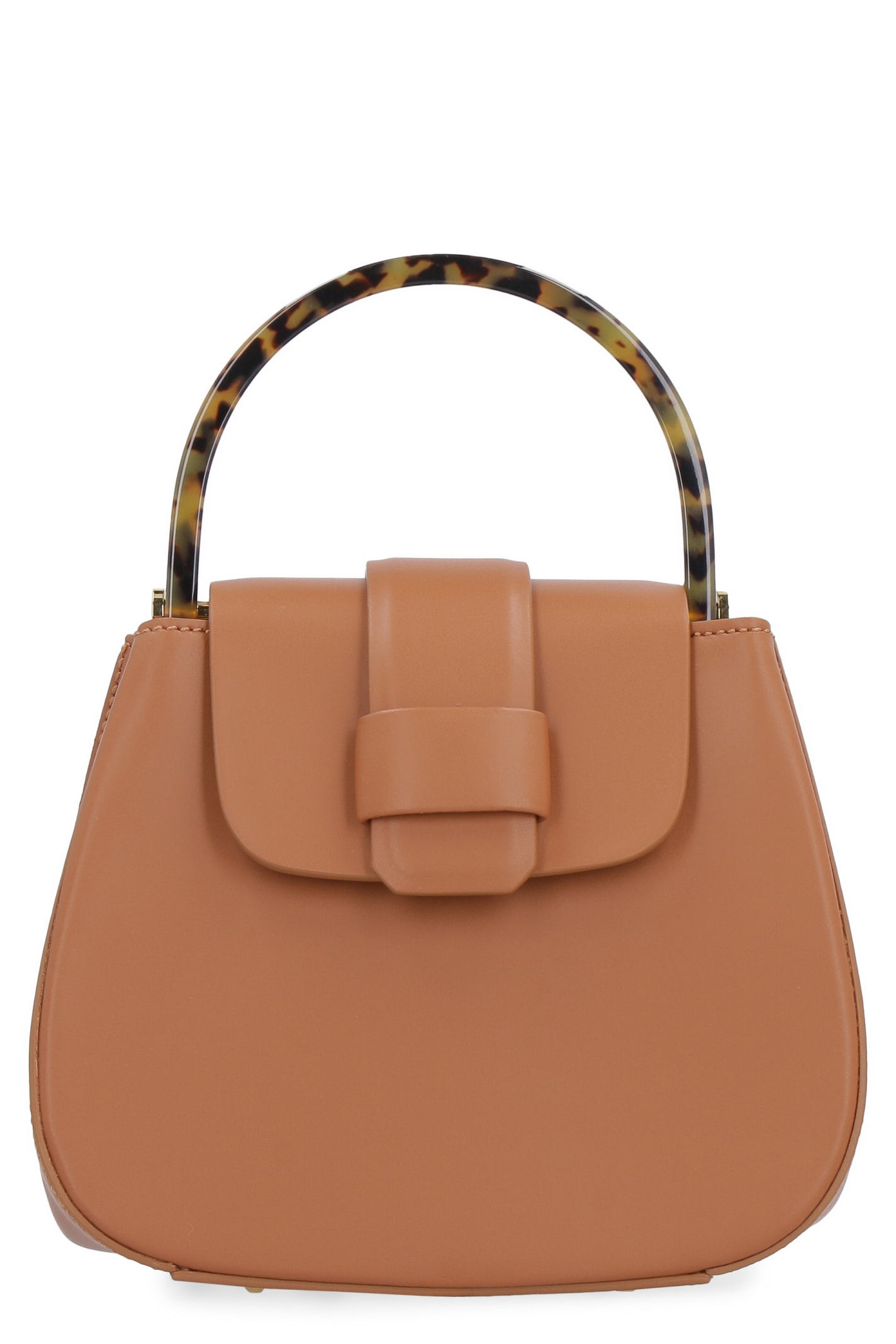 Nico Giani Myria Leather Handbag In Saddle Brown