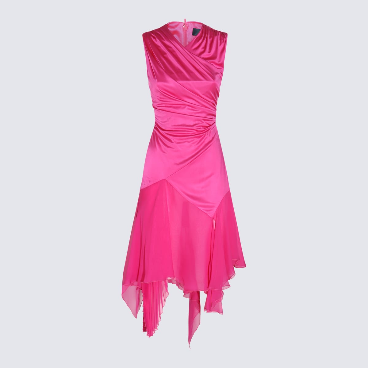 Shop Versace Glossy Pink Viscose Dress