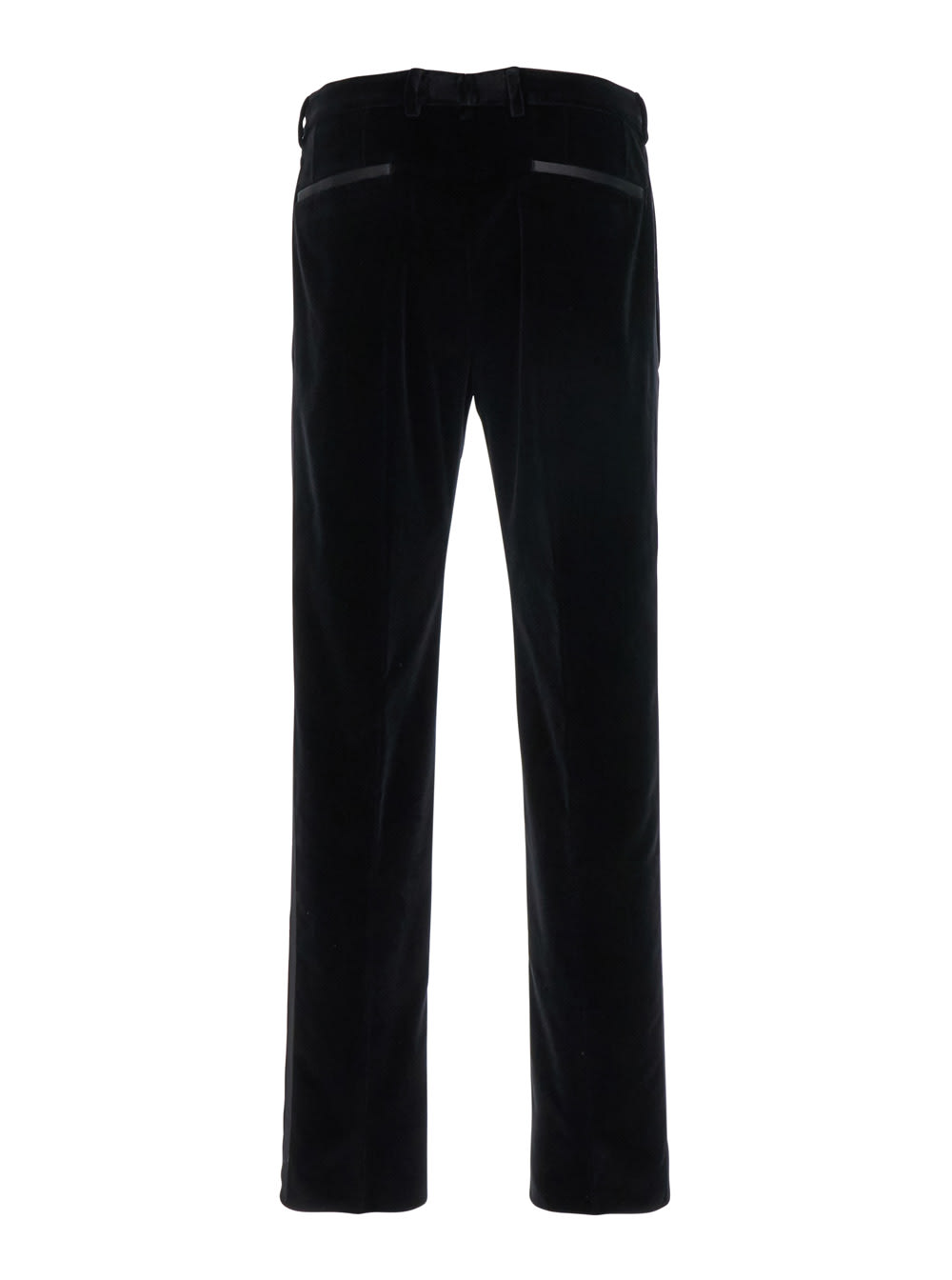 Shop Dolce & Gabbana Black Pants With Belt Loops In Velvet Stretch Man