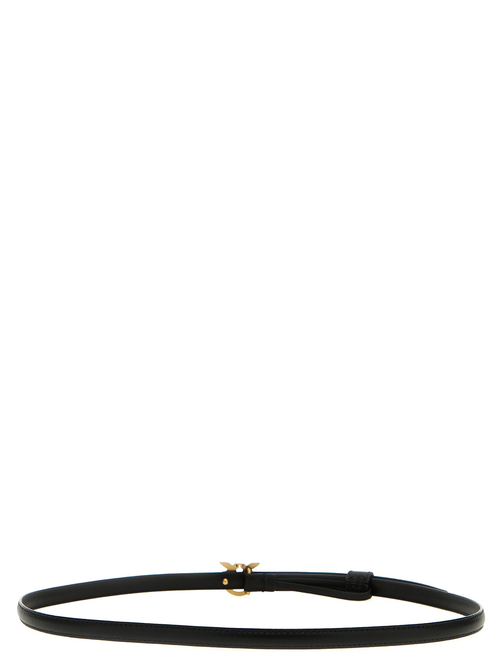 Pinko Ceinture Large Love Birds En Cuir 4cm In Black