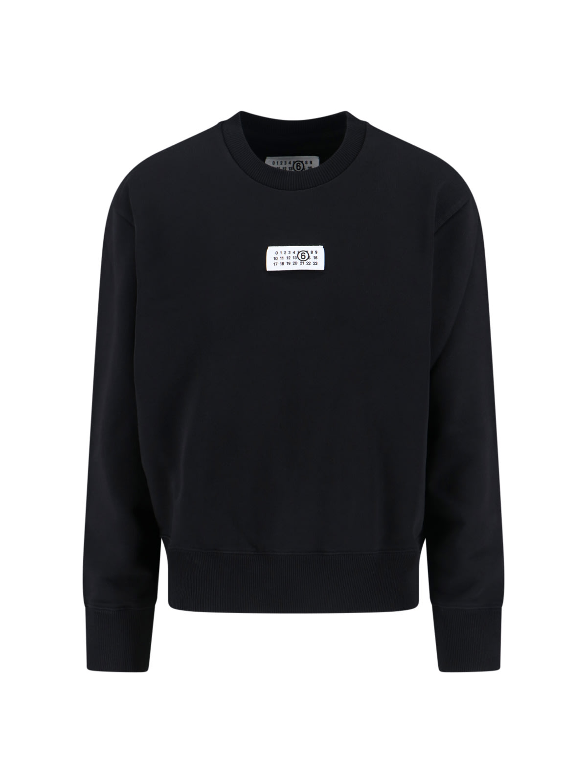 Mm6 Maison Margiela Sweatshirt Mit Nummern-applikation In Black
