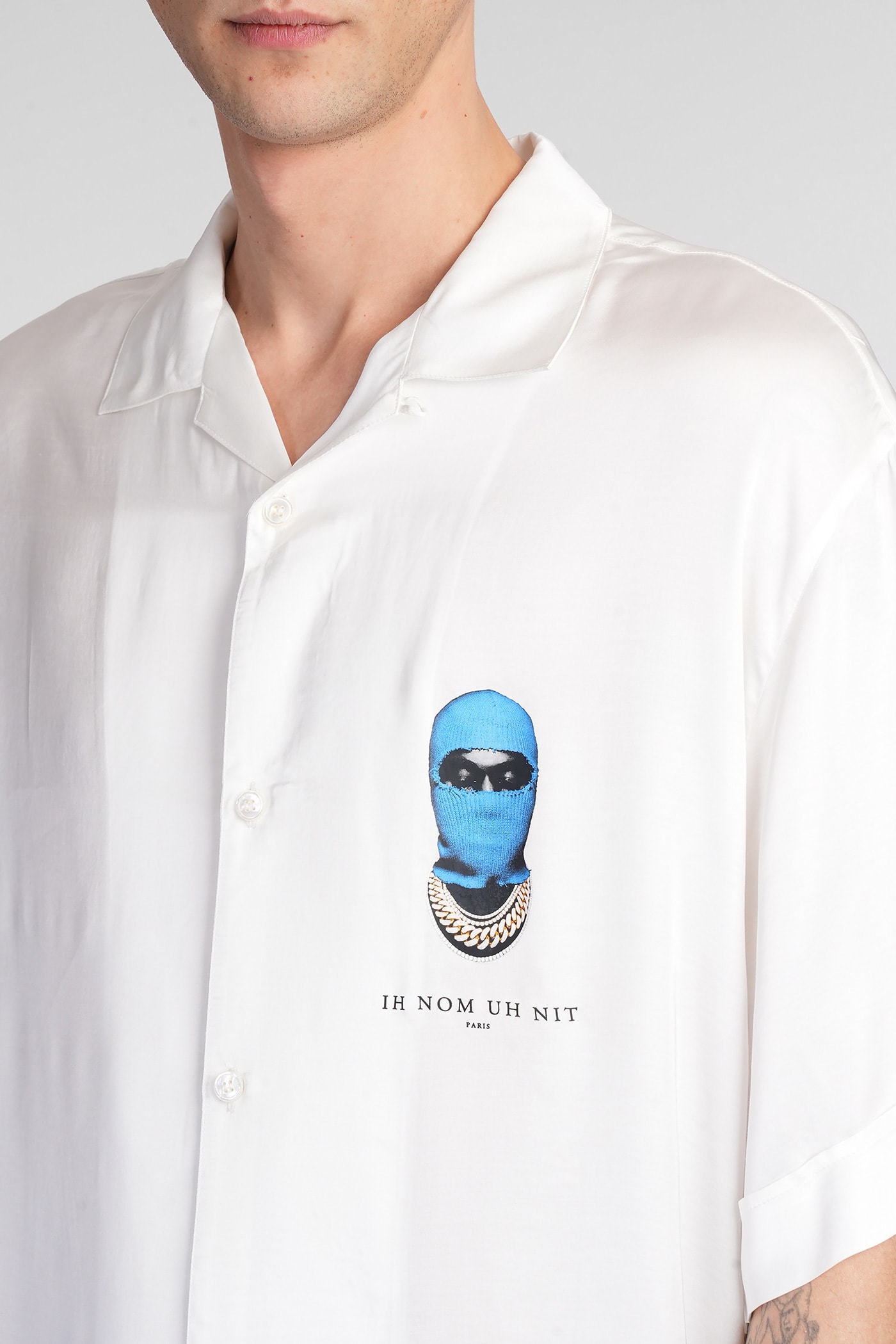 Ih Nom Uh Nit Shirt In White Viscose In White