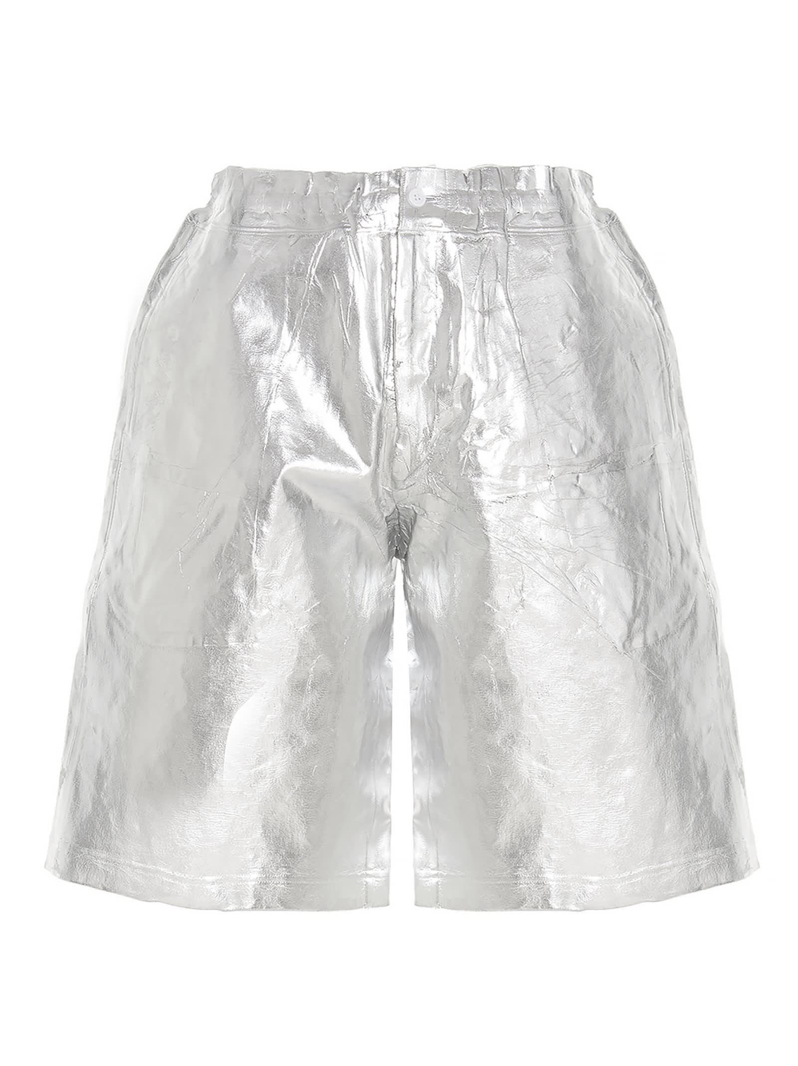 Comme Des Garçons Homme Plus Metallised Bermuda Shorts