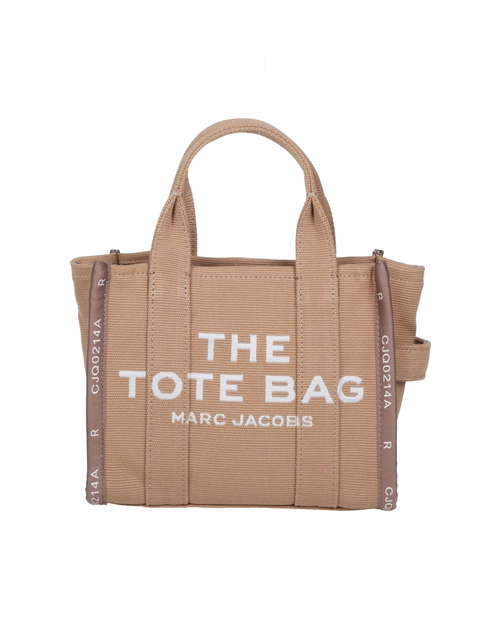 MARC JACOBS THE MINI TOTE IN JACQUARD COLOR CAMEL