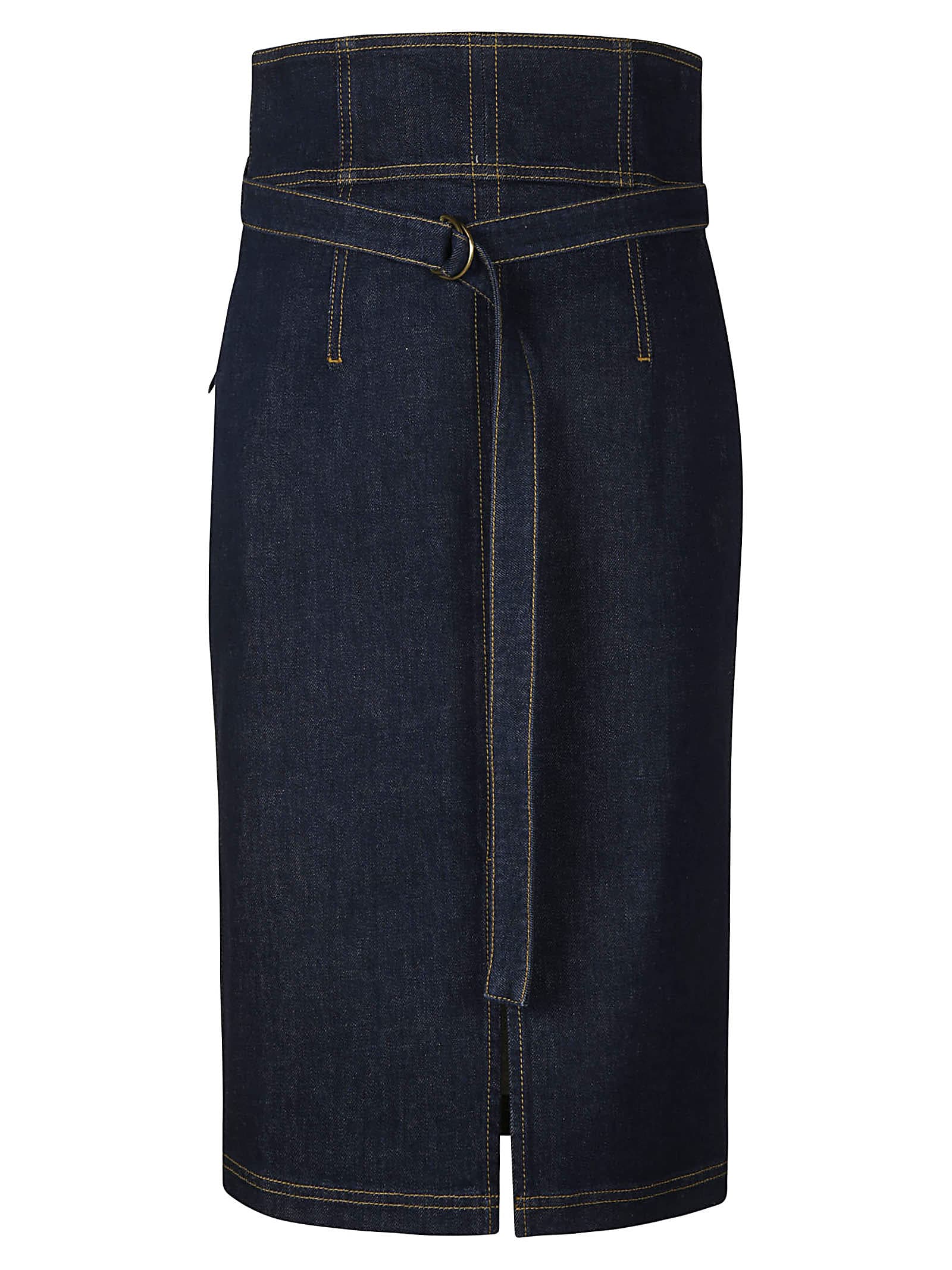 Philosophy di Lorenzo Serafini High-waist Belted Denim Skirt