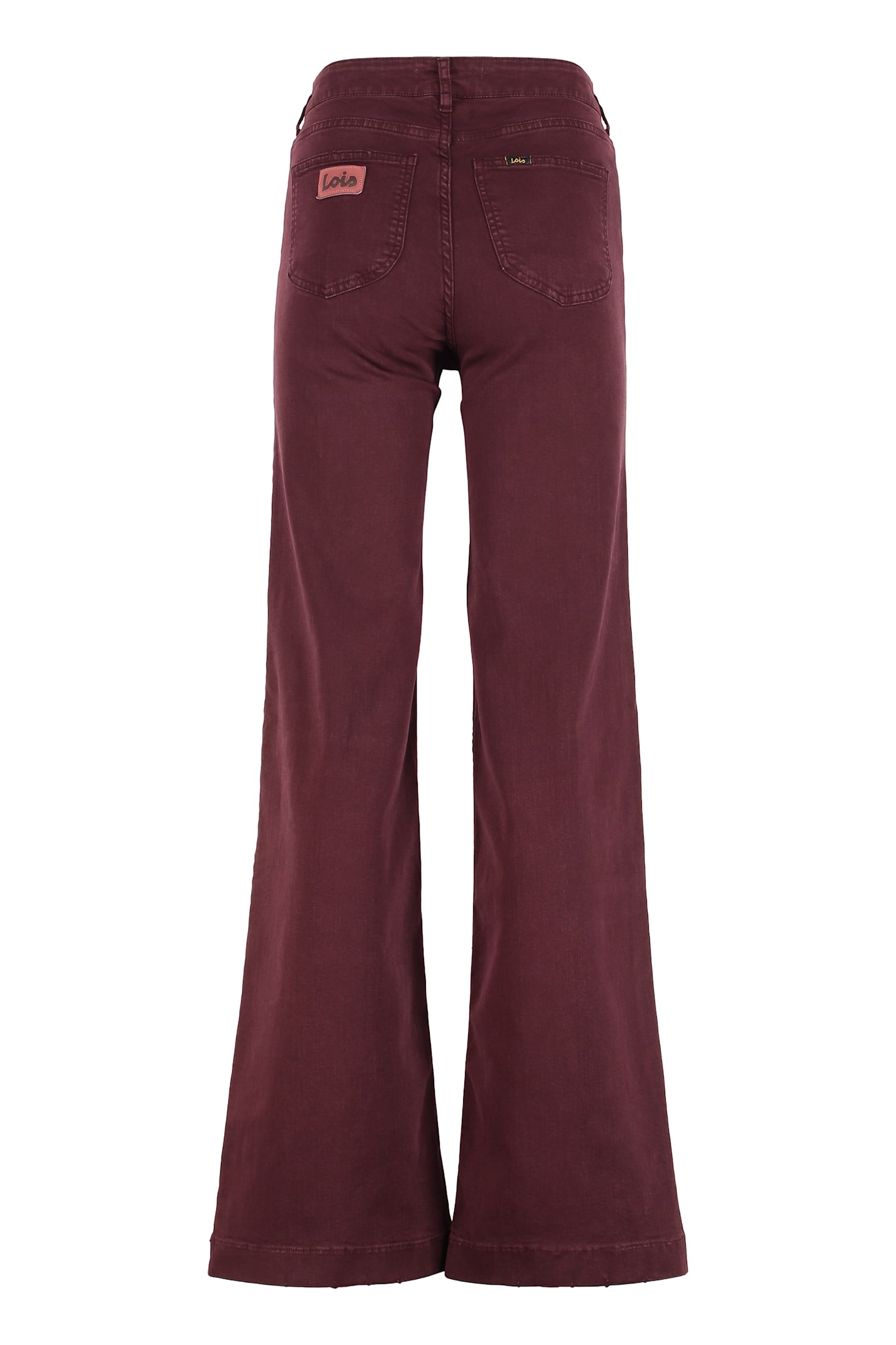 Lois Mistral Wide-leg Jeans In Burgundy