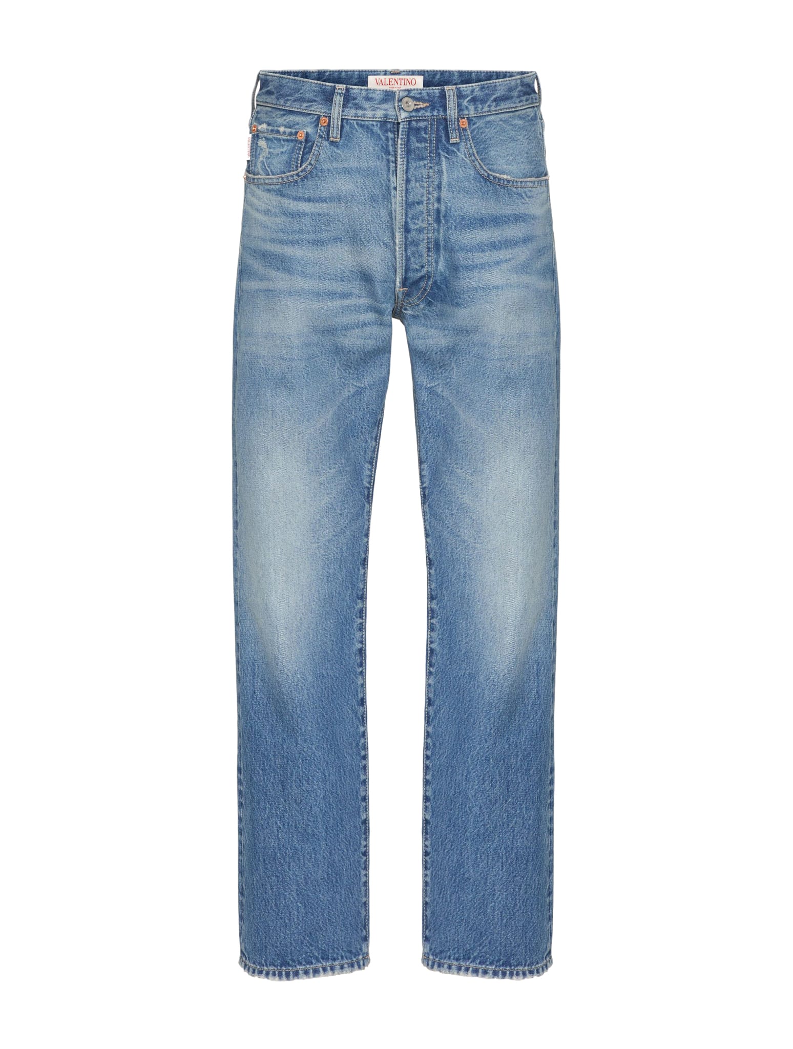 Shop Valentino Jeans In Medium Blue Denim