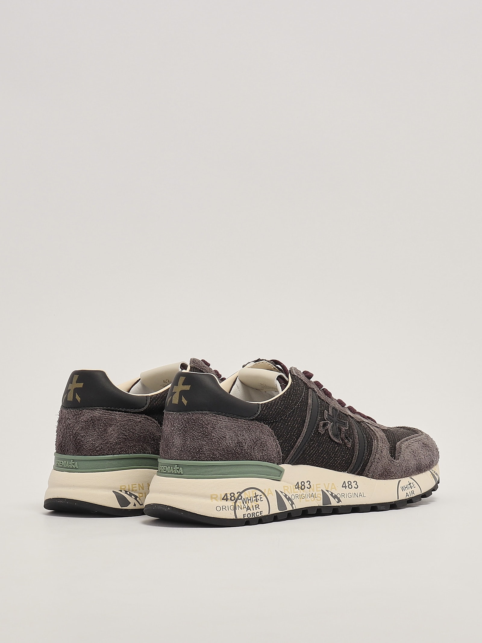 Shop Premiata Lander Sneaker In Grigio Fumo