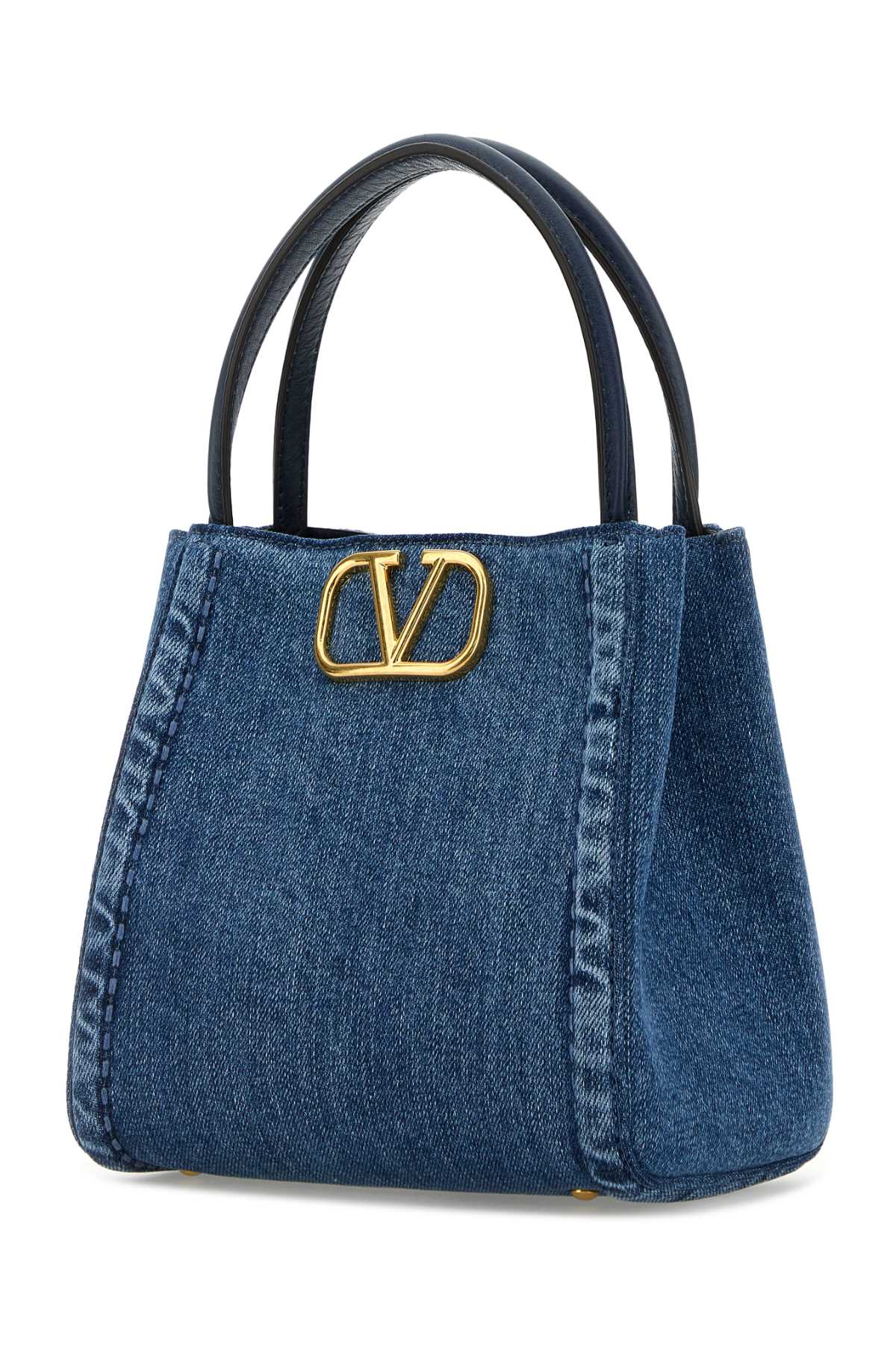 Valentino Denim Small Alltime Handbag