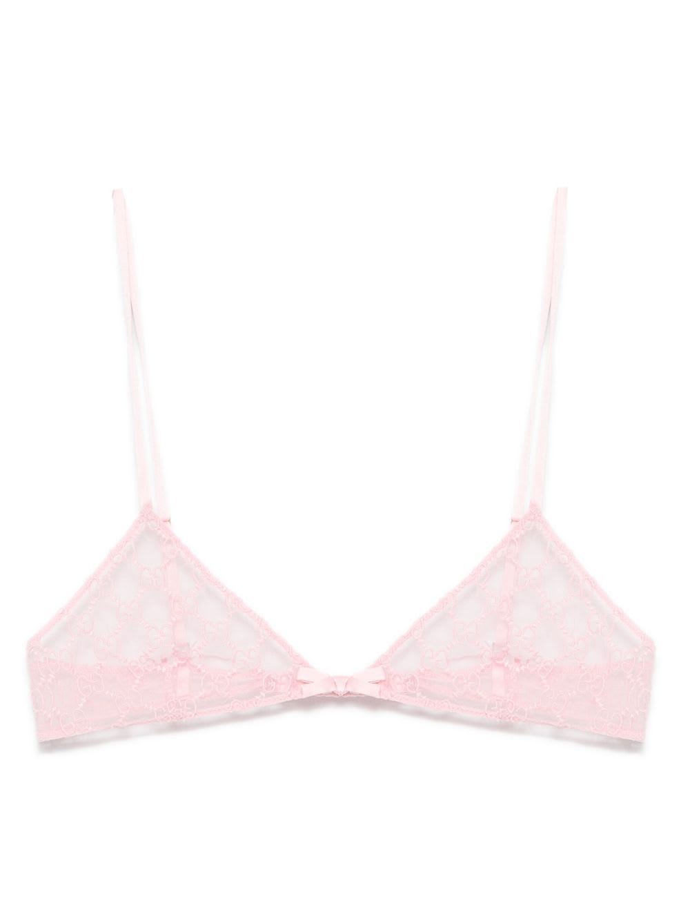 Gucci Women Gg Tulle Bra In Pink