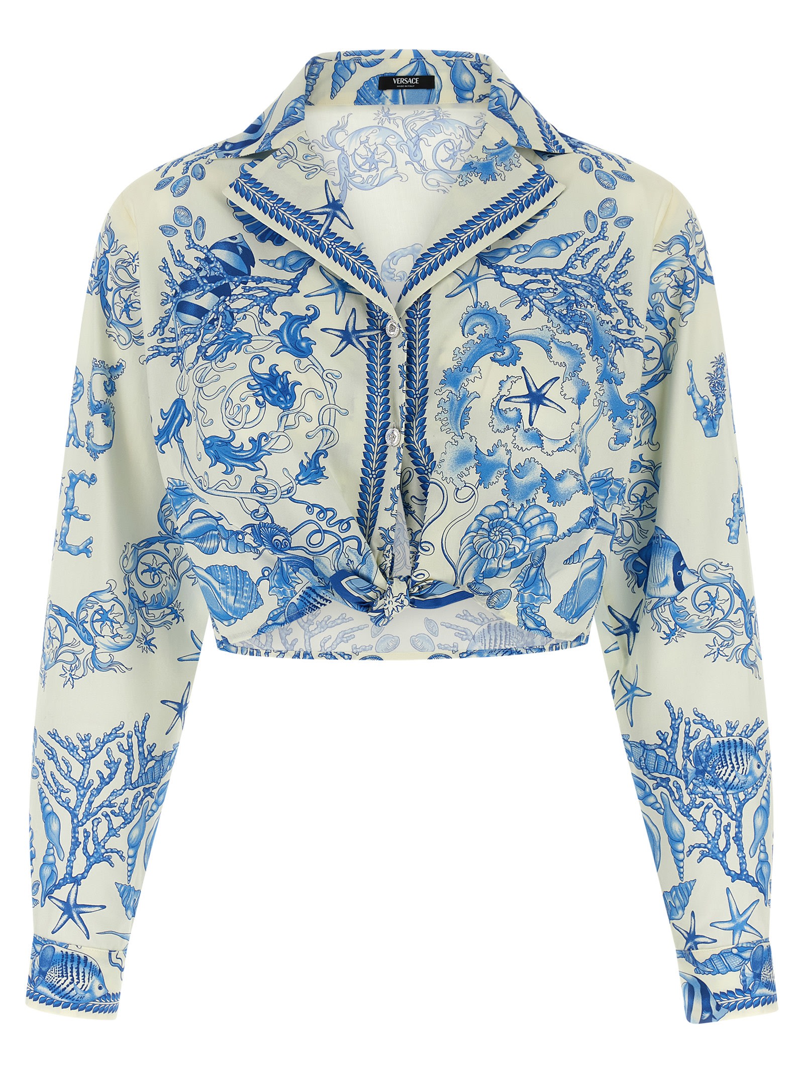 Versace Underwater Barocco Shirt In Multi