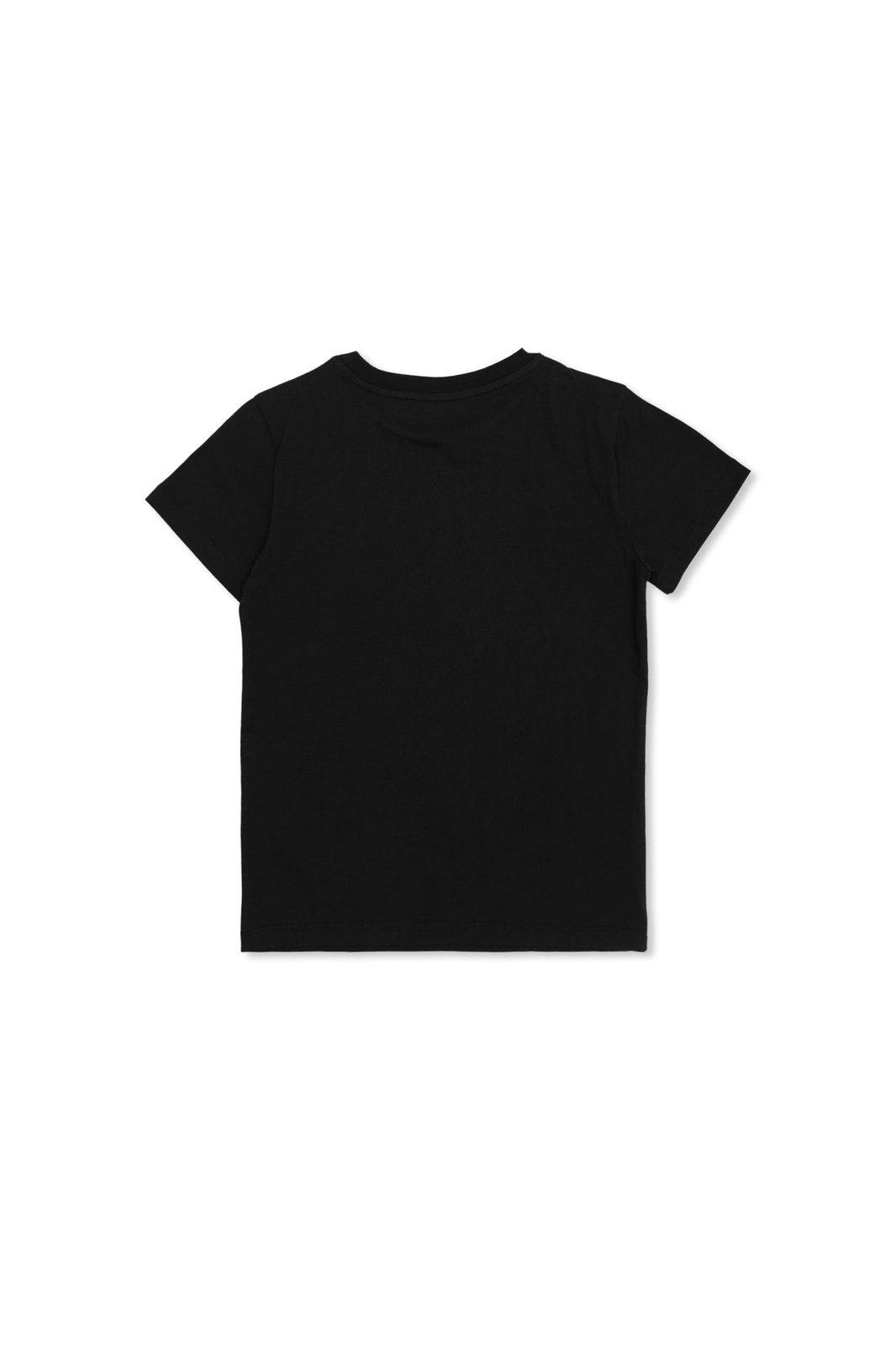 Balmain Logo-embellished Crewneck T-shirt In Black