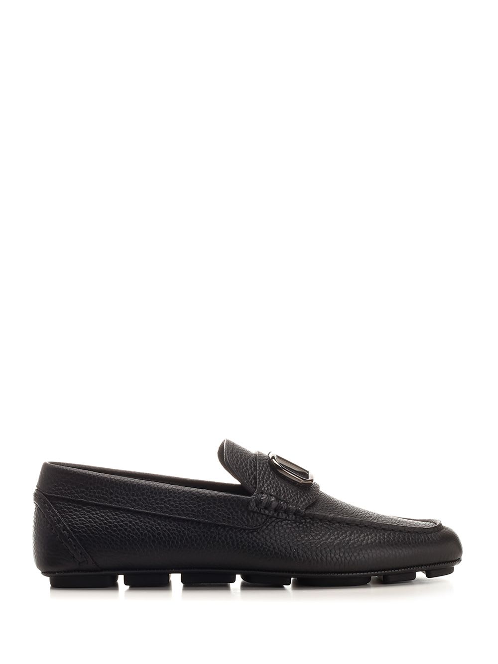 Shop Valentino Vlogo Signature Driver Loafer In Black