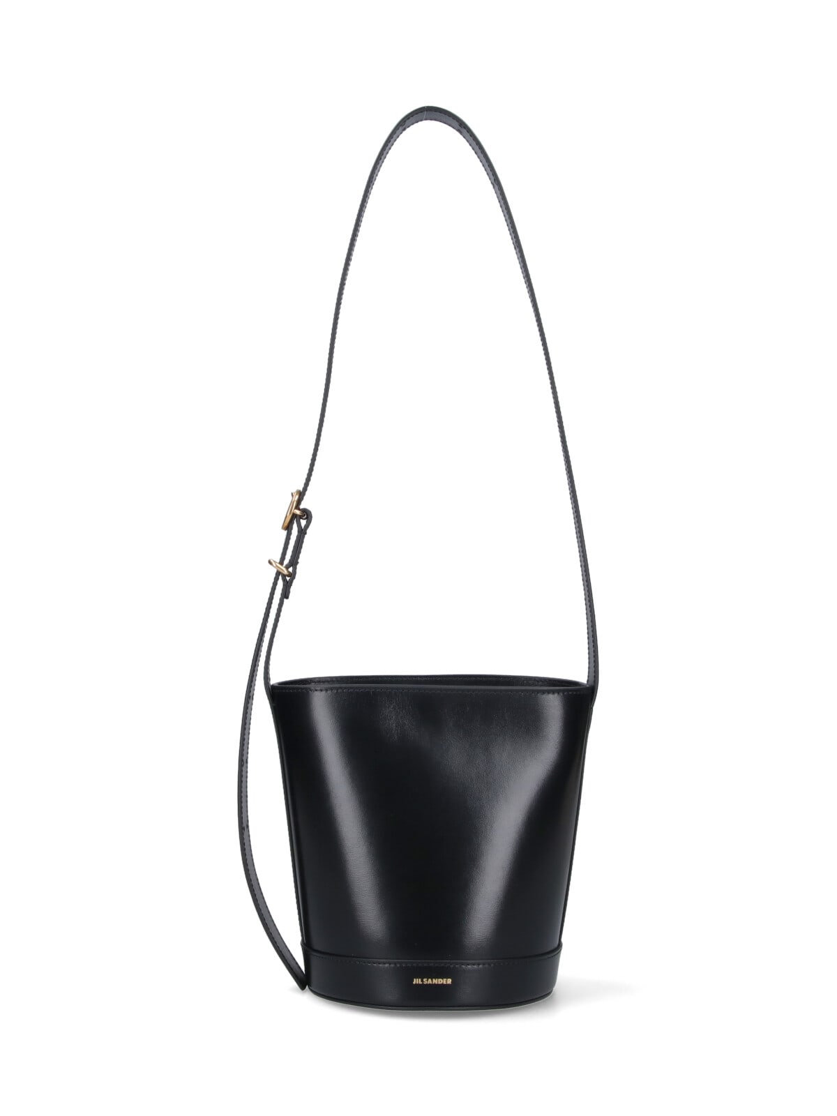 Jil Sander Cannolo Bucket Bag In Black