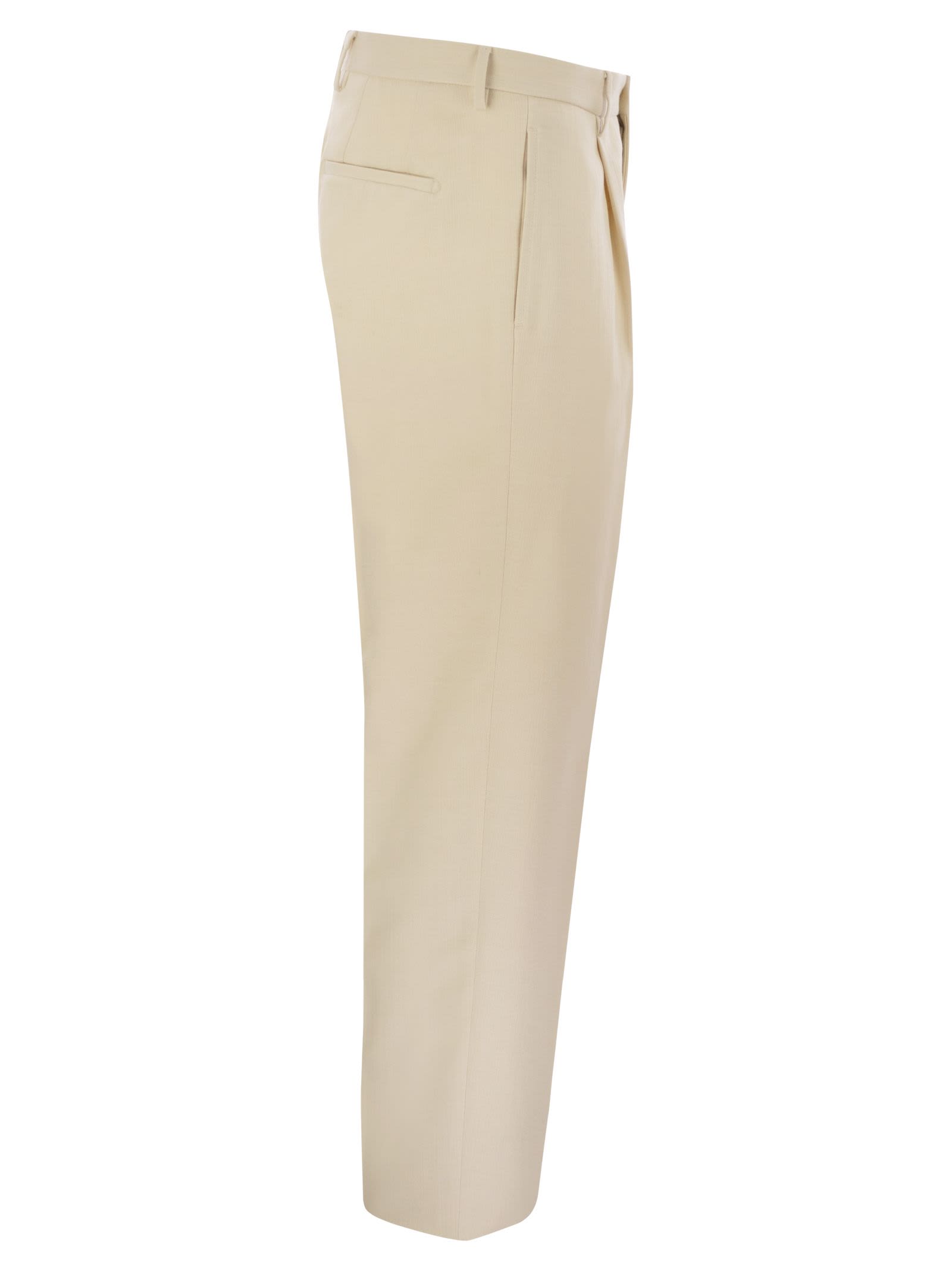 Shop Tagliatore Stretch Cotton-blend Trousers
