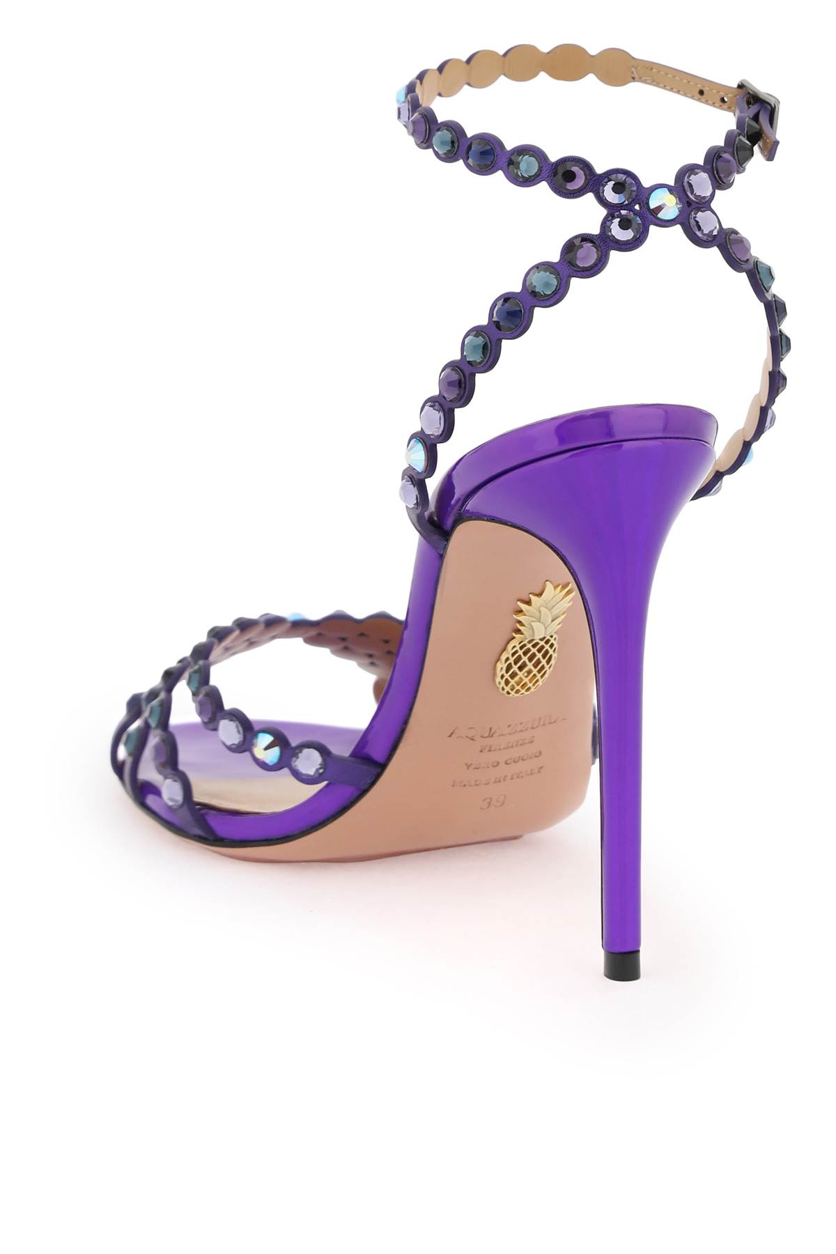 Shop Aquazzura Tequila Sandals In Ultraviolet (purple)