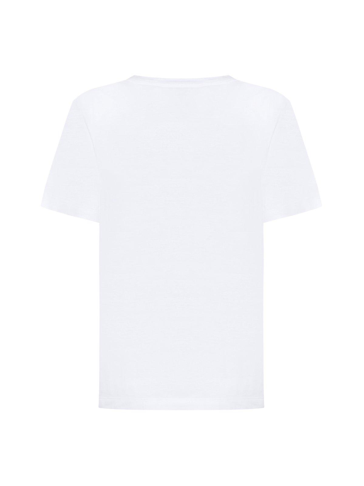 Shop Marni Crayon Logo Print T-shirt In Lily White