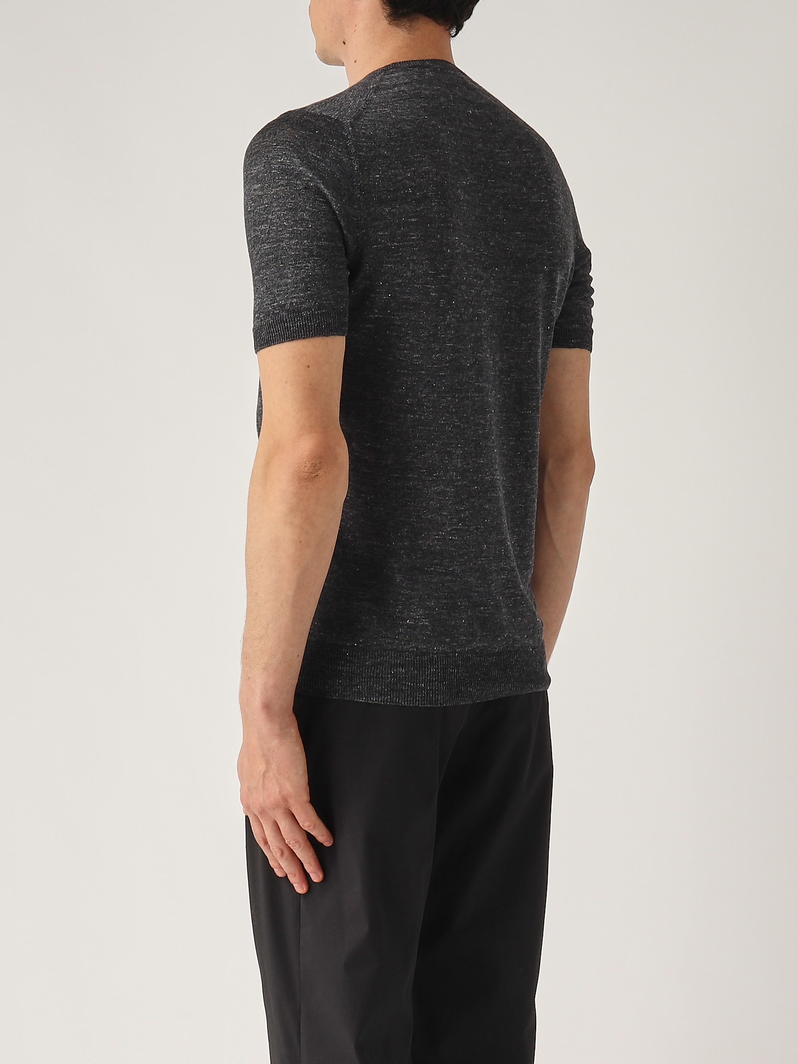 Gran Sasso Fine-knit T-shirt In Black