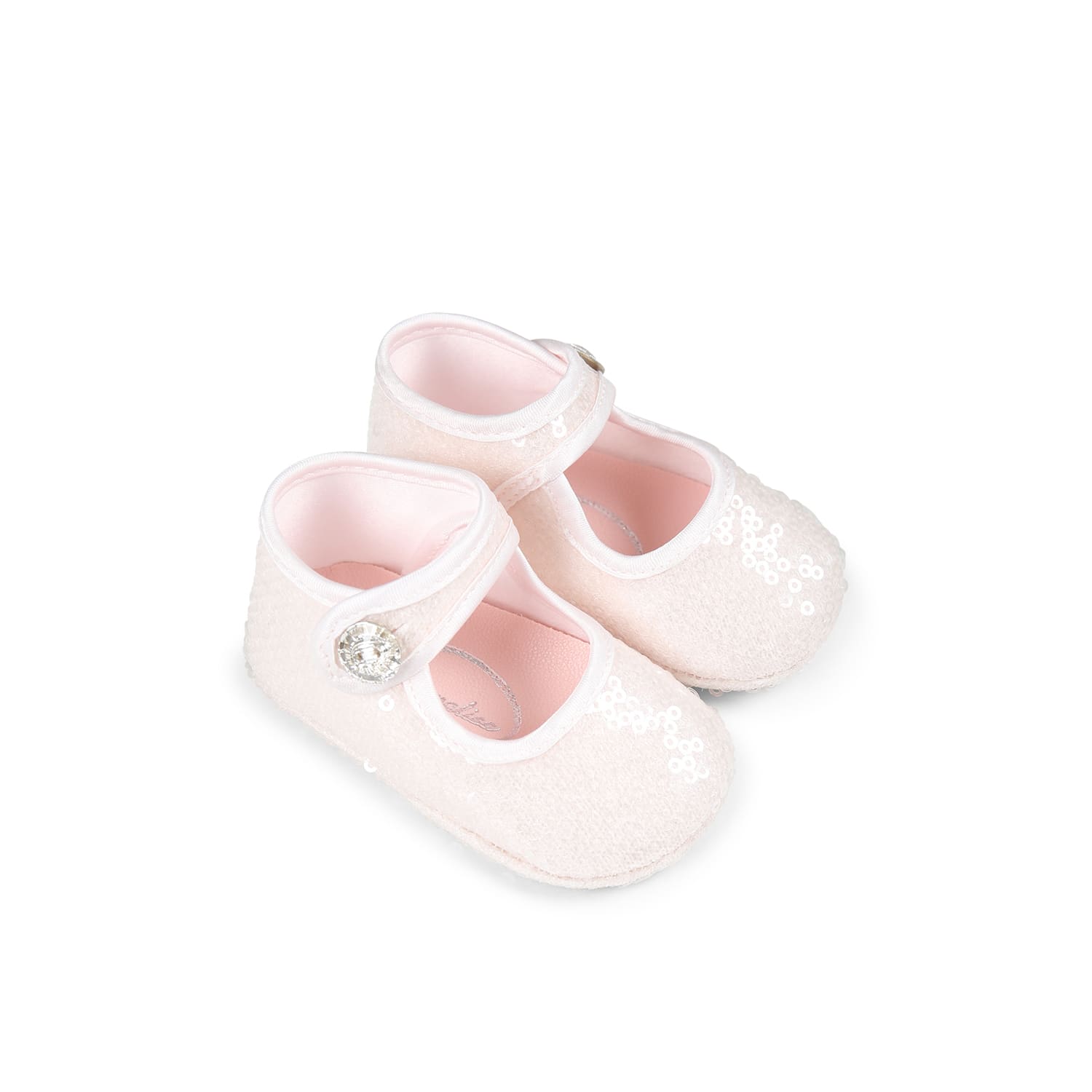 Monnalisa Pink Ballet Flats For Baby Girl In Pink