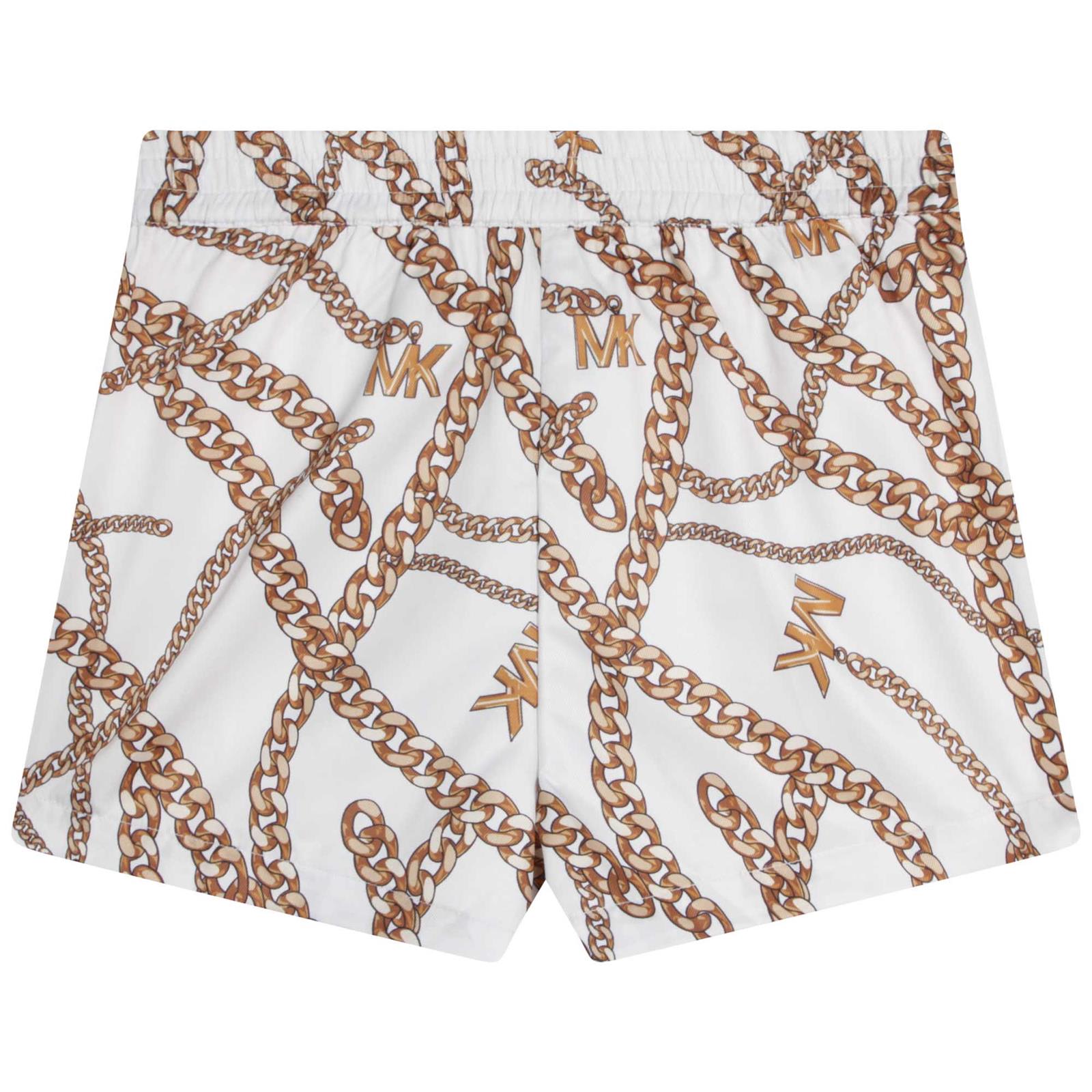 Shop Michael Kors Printed Shorts In White