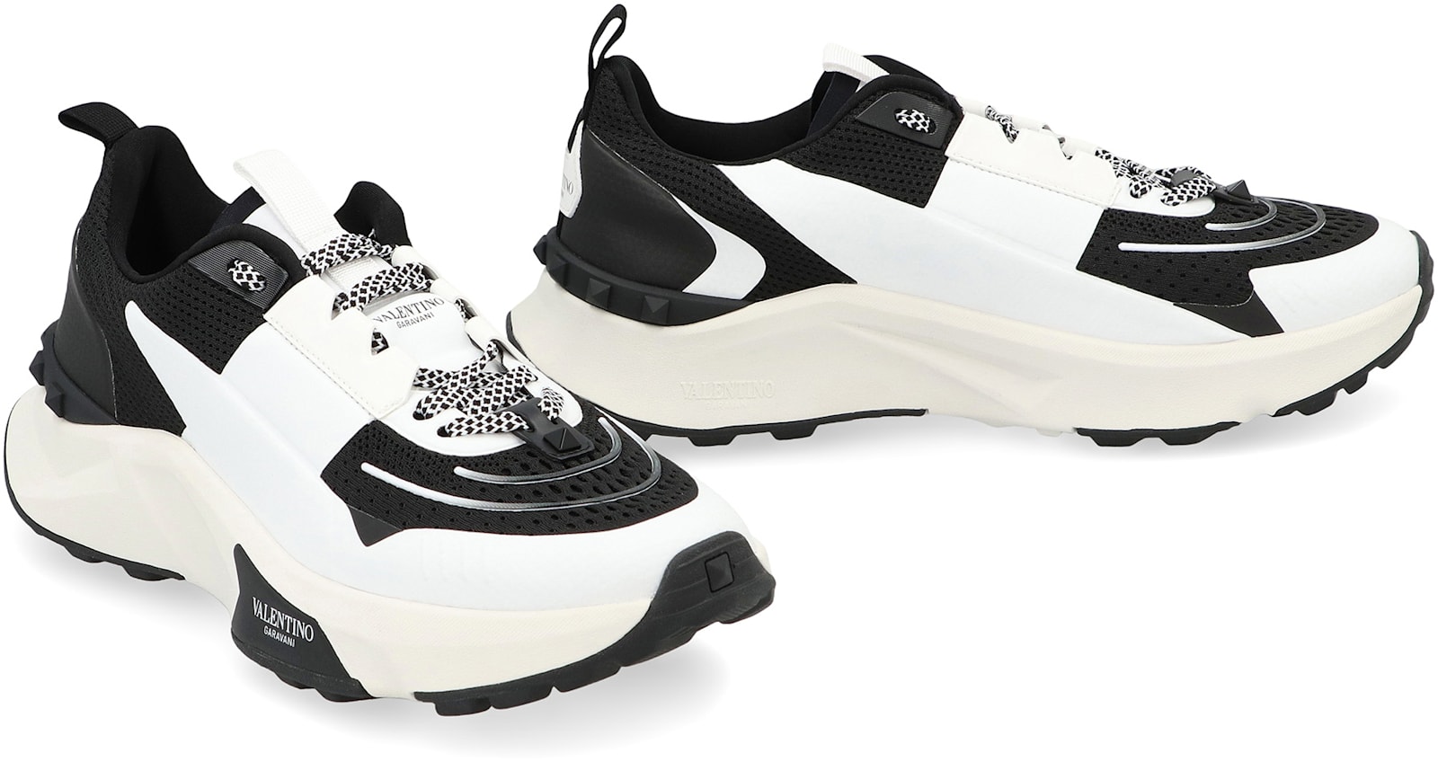 Valentino Garavani True Act Low Top Trainer In Mesh And Rubberised Fabric In Animal Print