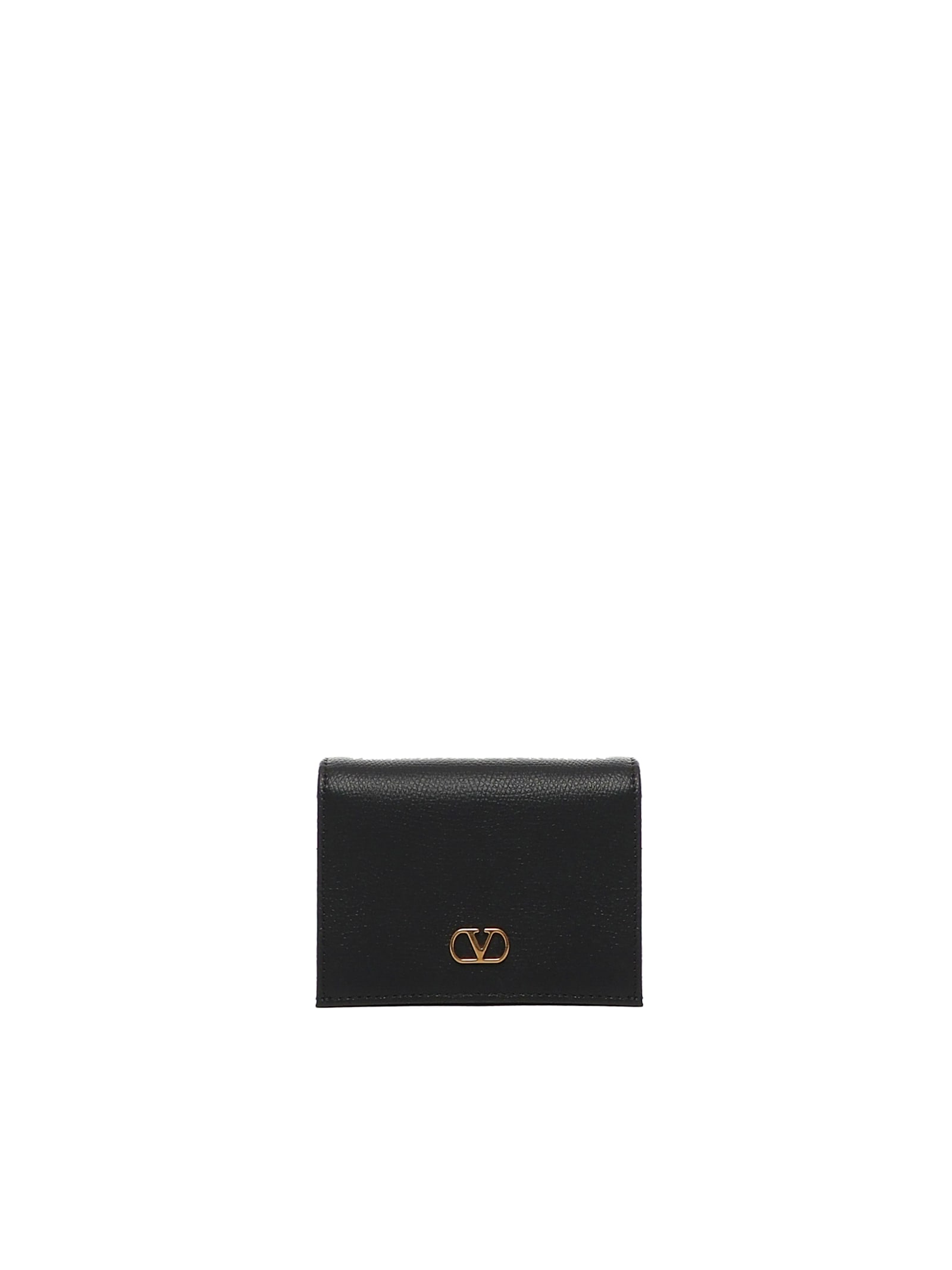 Valentino Vlogo Signature Wallet In Granet Calfskin
