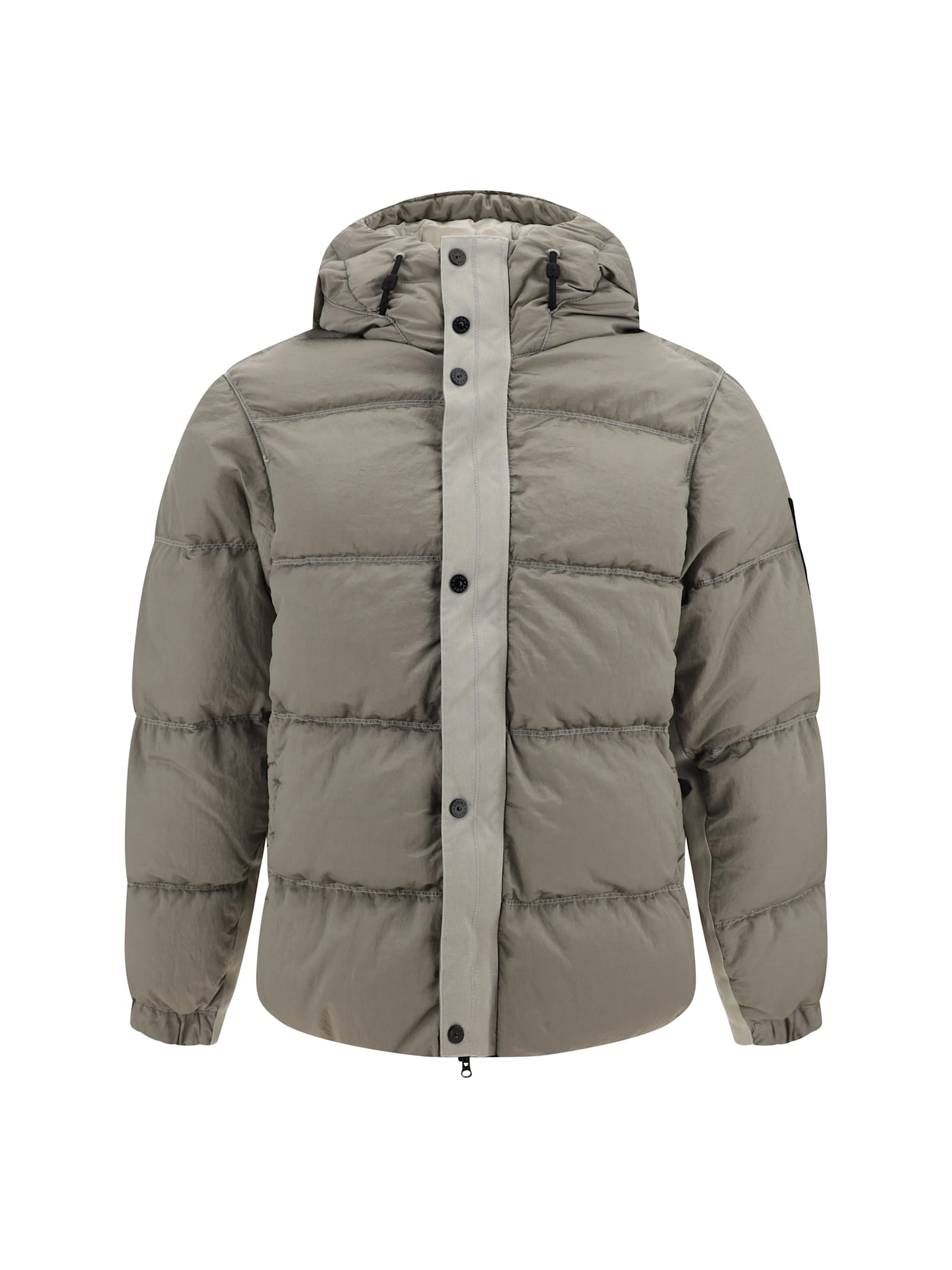 Shop Stone Island Down Jacket In Plaster