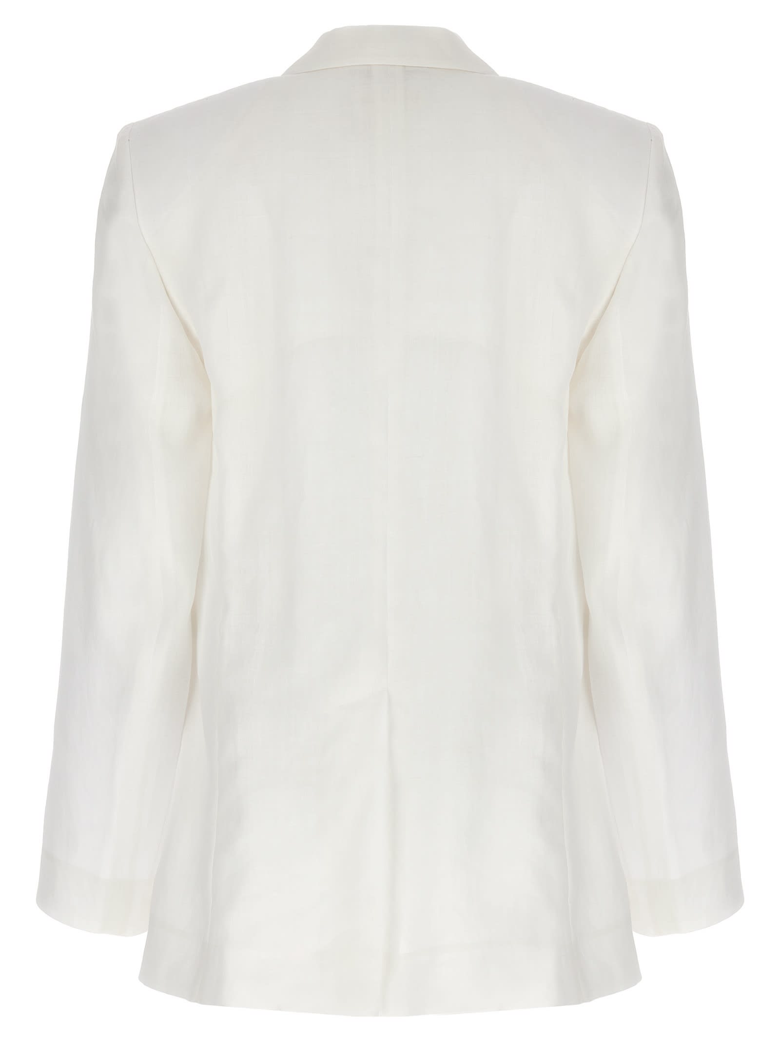 Shop Chloé Double-breasted Blazer In White