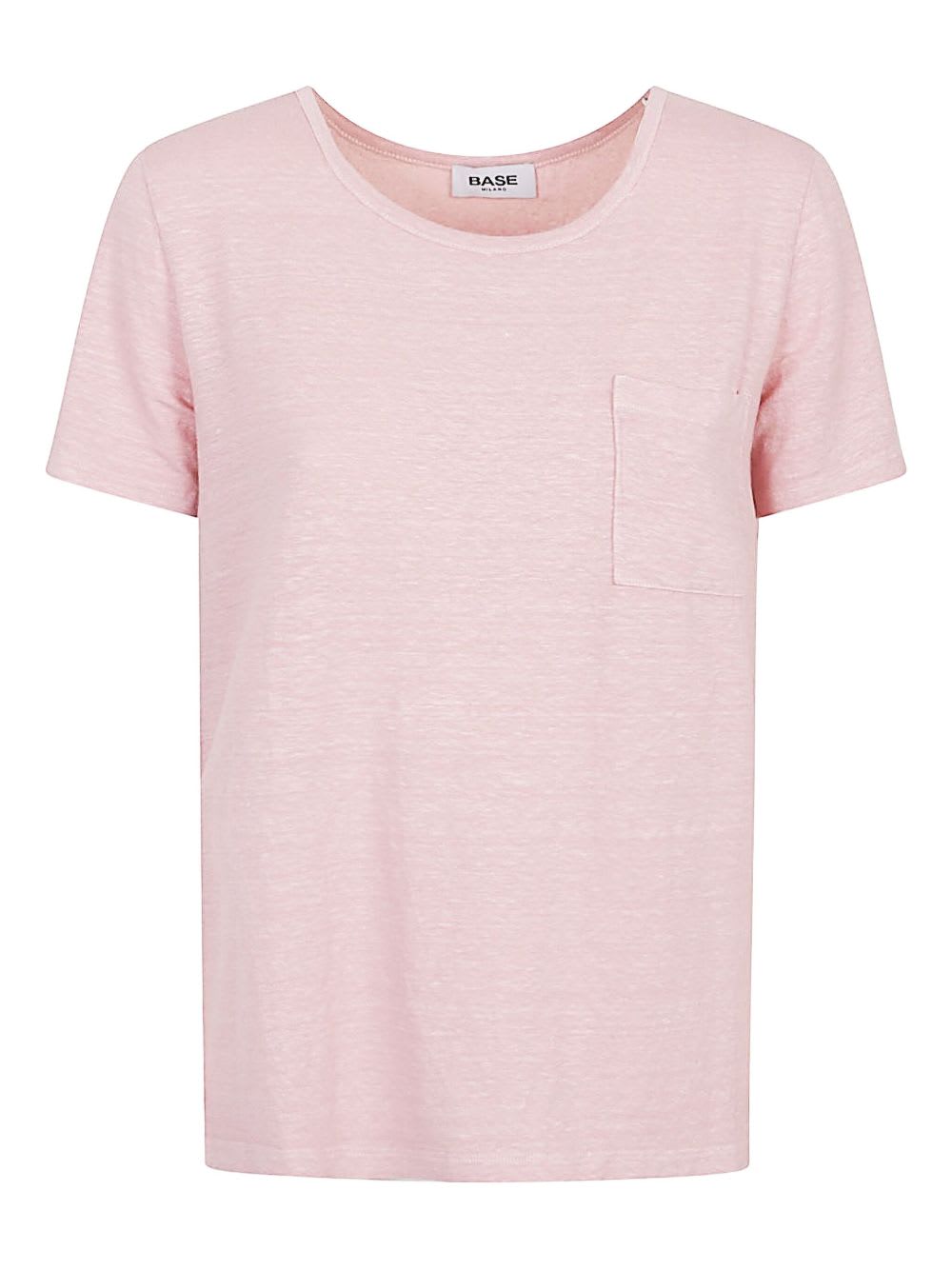 Base Patch-pocket T-shirt In Pink