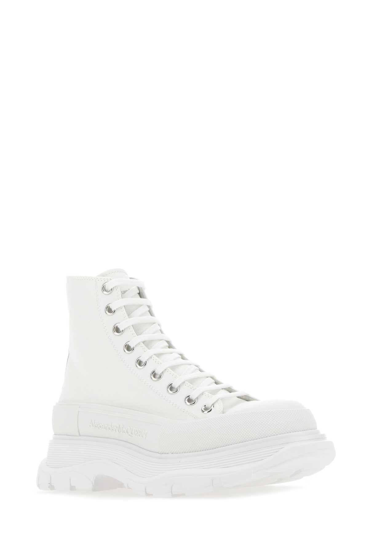 Alexander Mcqueen White Canvas Canvas Sack Sneakers In 9000