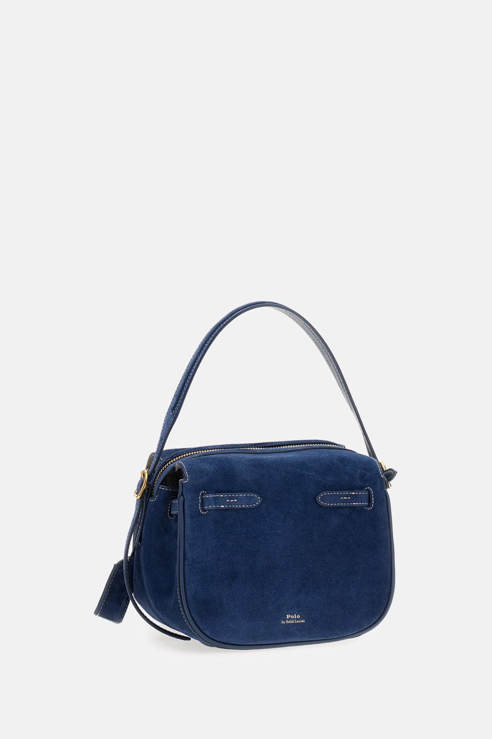 Polo Ralph Lauren Satchel Suede Small Bag In Blue