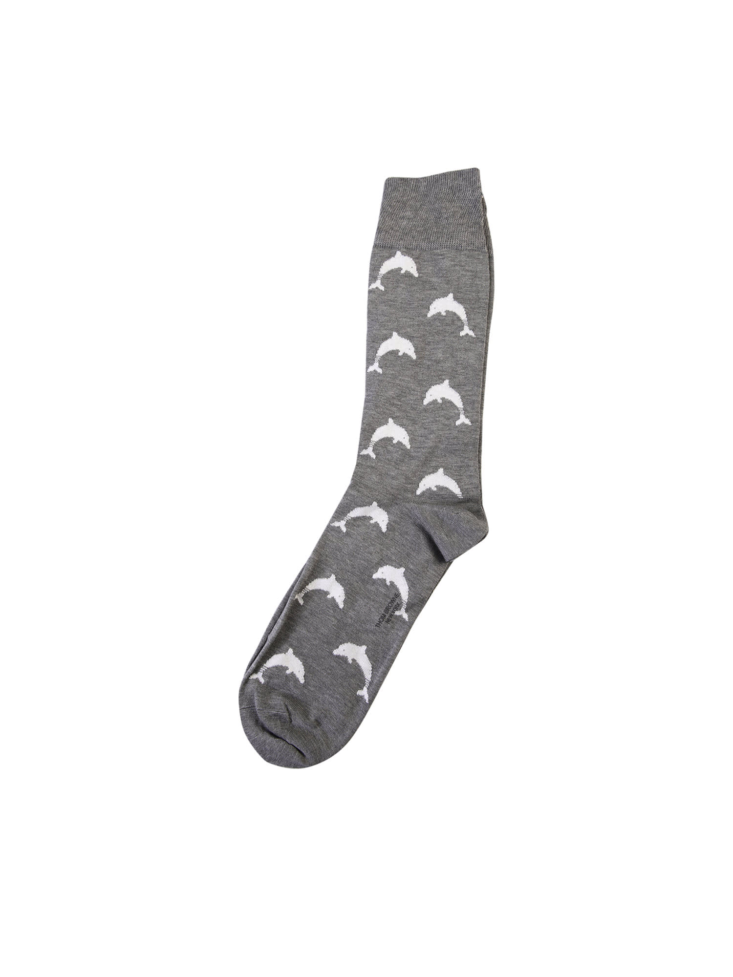 Thom Browne Intarsia Socks In Grey