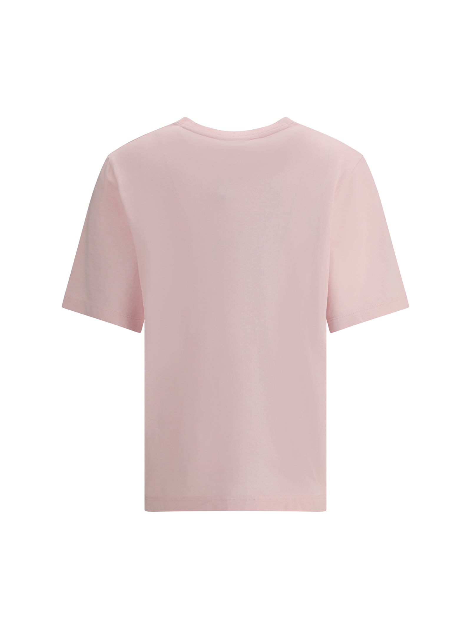 Maison Kitsuné Fox Motif Cotton T-shirt Embroidered Detail In Multi