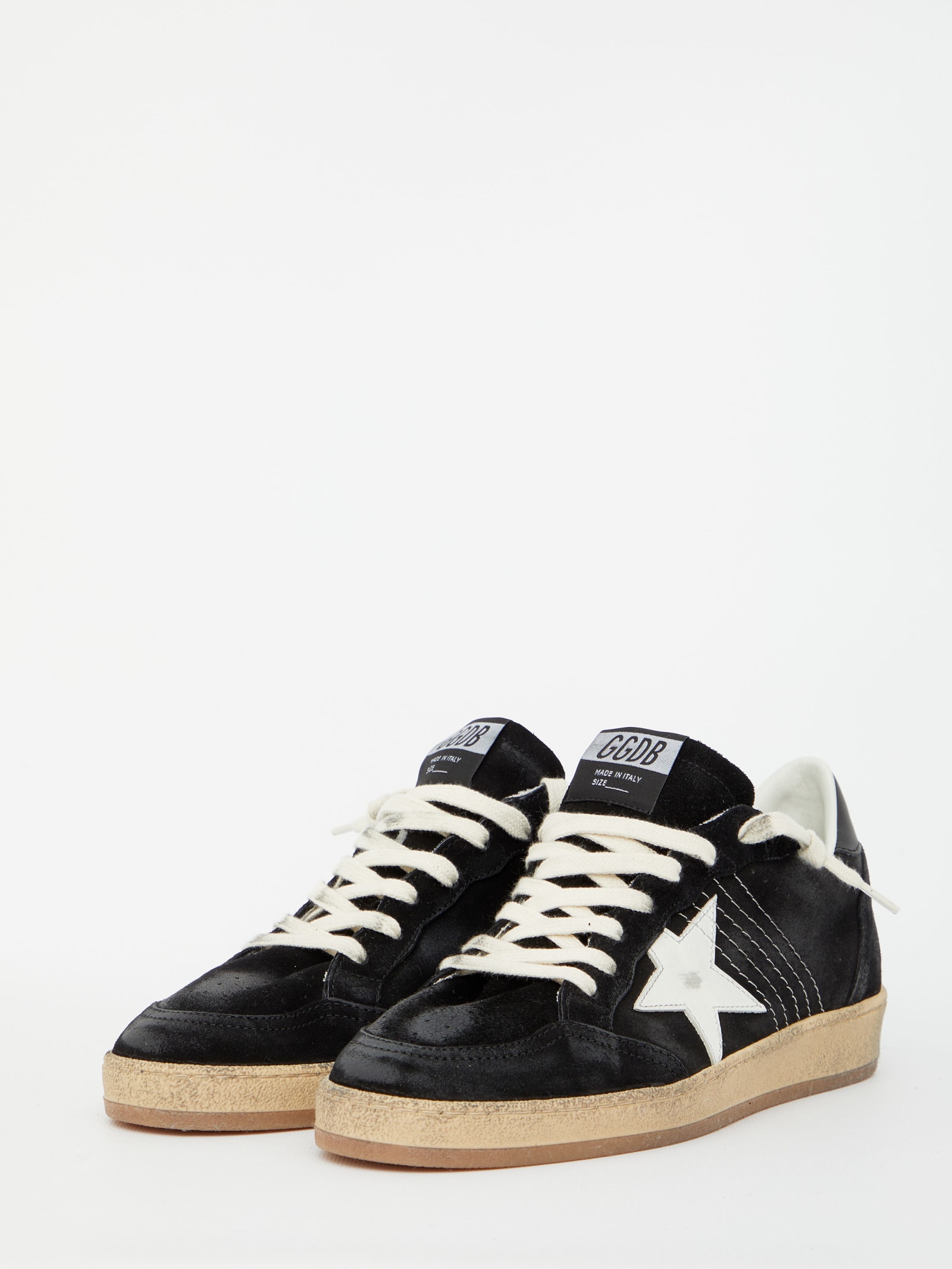 Shop Golden Goose Ball Star Sneakers In Nero