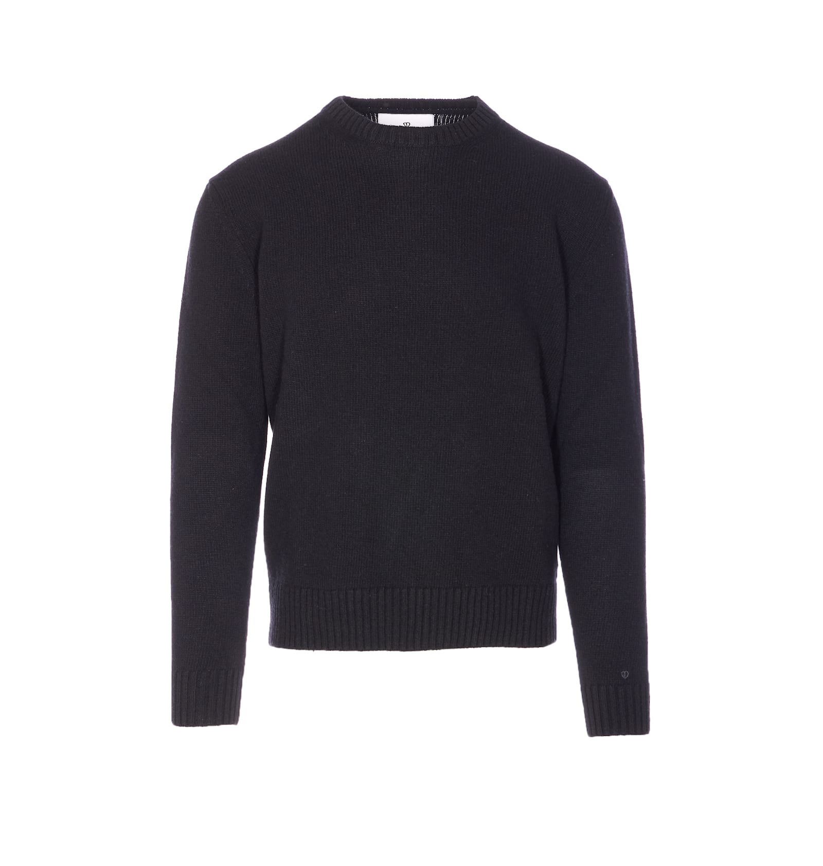 Seven Gauge Crewneck Sweater In Black