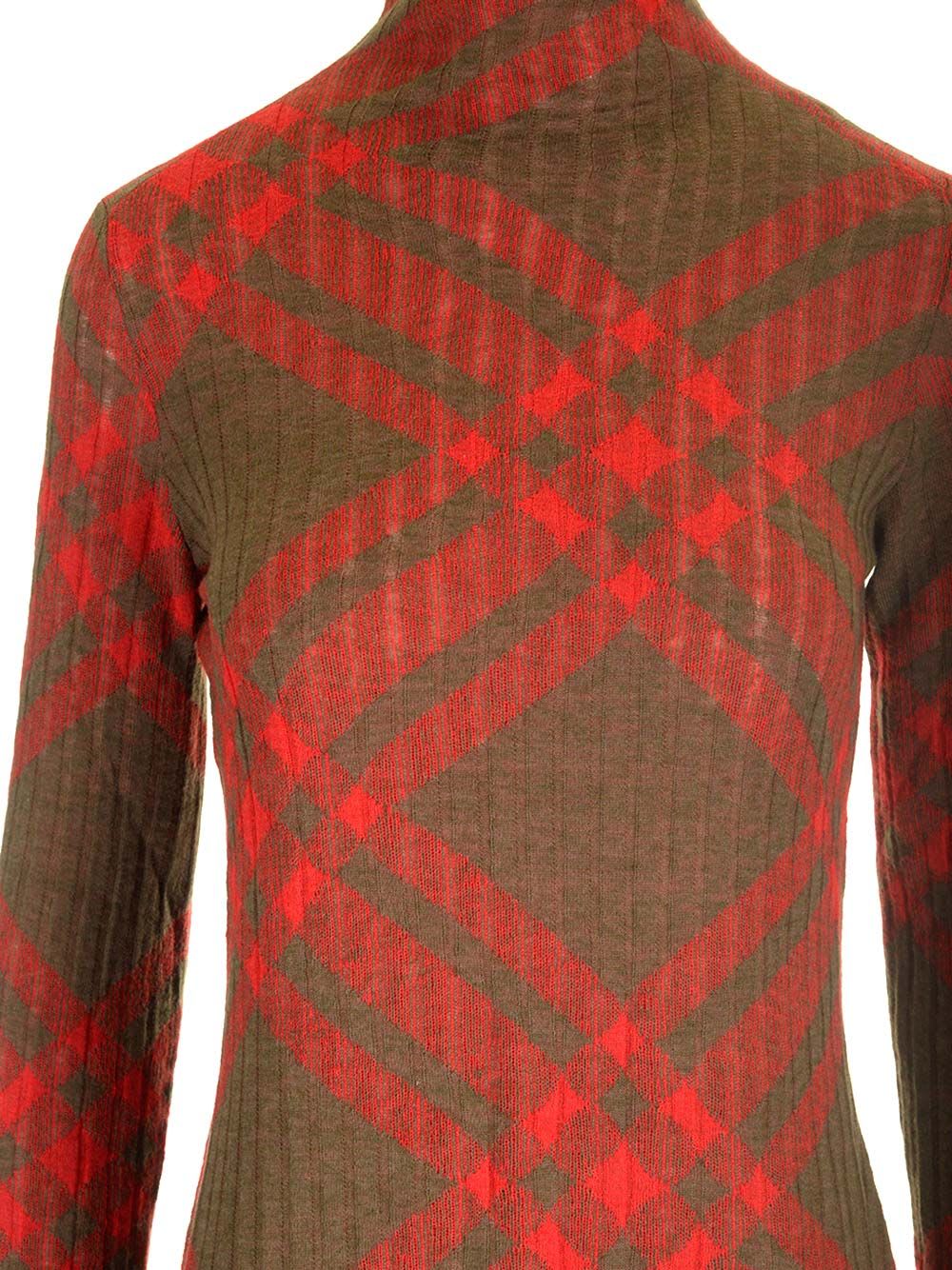 Shop Burberry Lightweight Knit Dress In Red