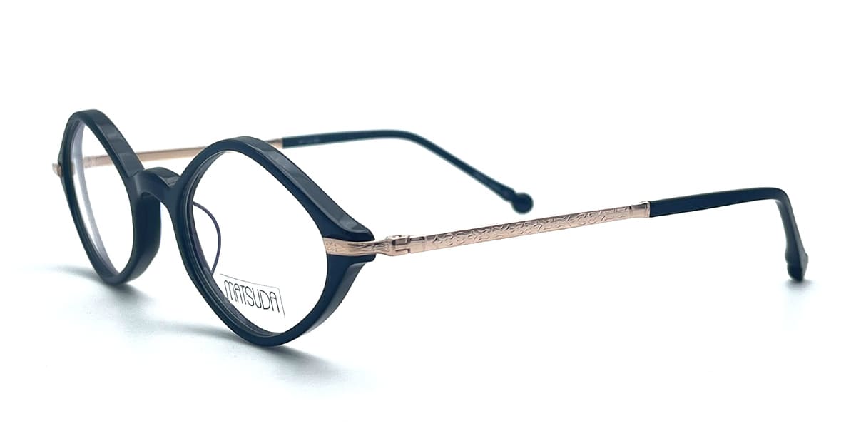Matsuda M2066 - Black / Palladium White Rx Glasses In Navy Blue