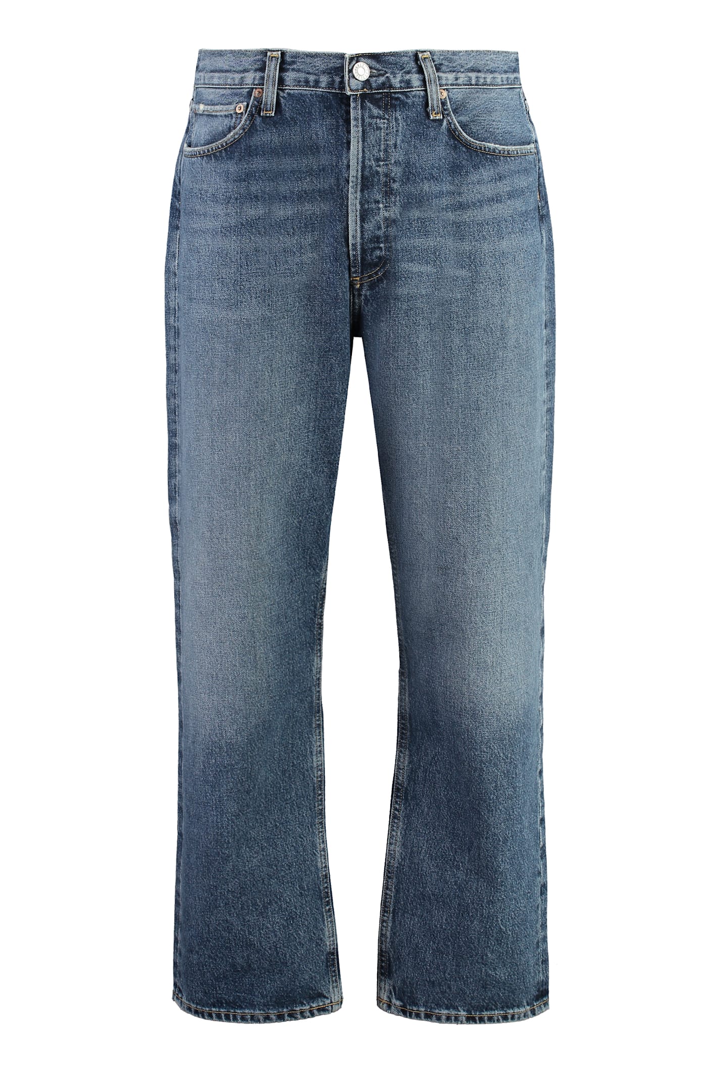 Shop Agolde 90s 5-pocket Straight-leg Jeans In Denim