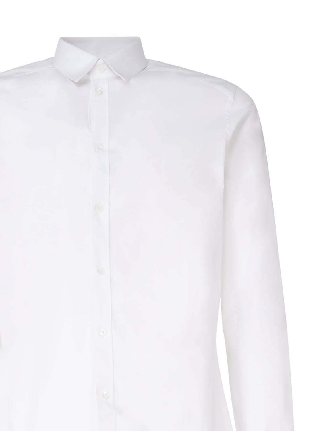 Shop Dolce & Gabbana Shirt Made Of Stretch Cotton Poplin In White