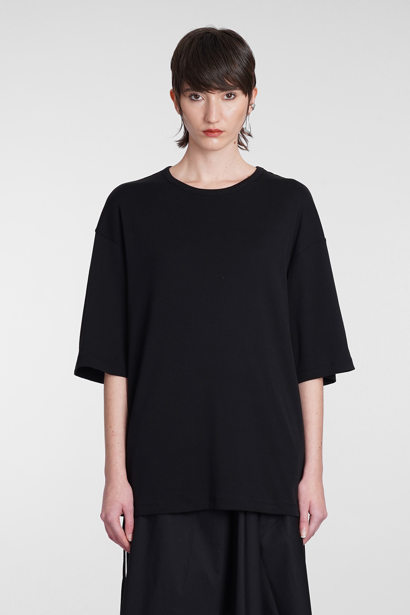 Shop Ann Demeulemeester T-shirt In Black Cotton