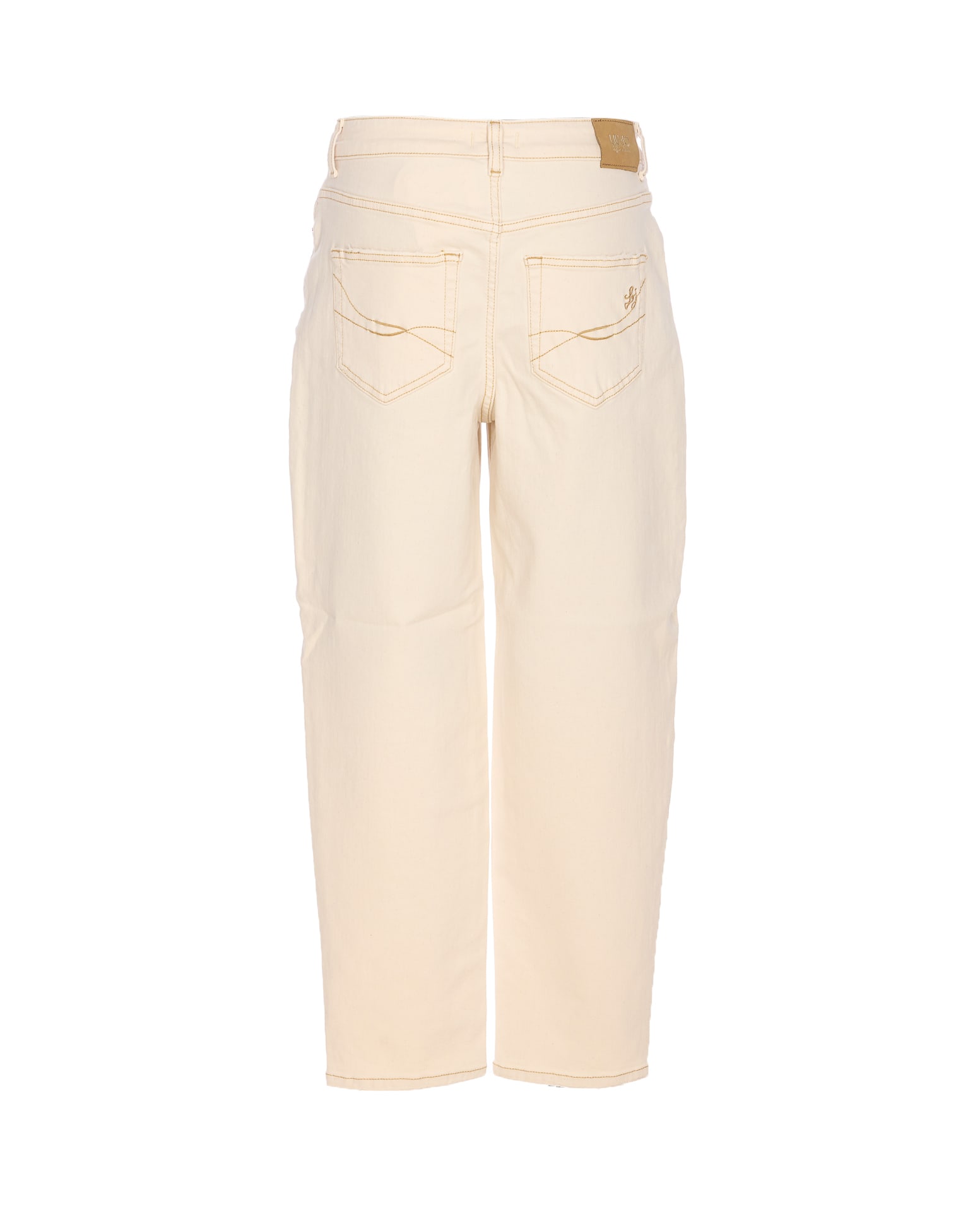 Liu •jo Denim Trousers With Belt Loops In Multi