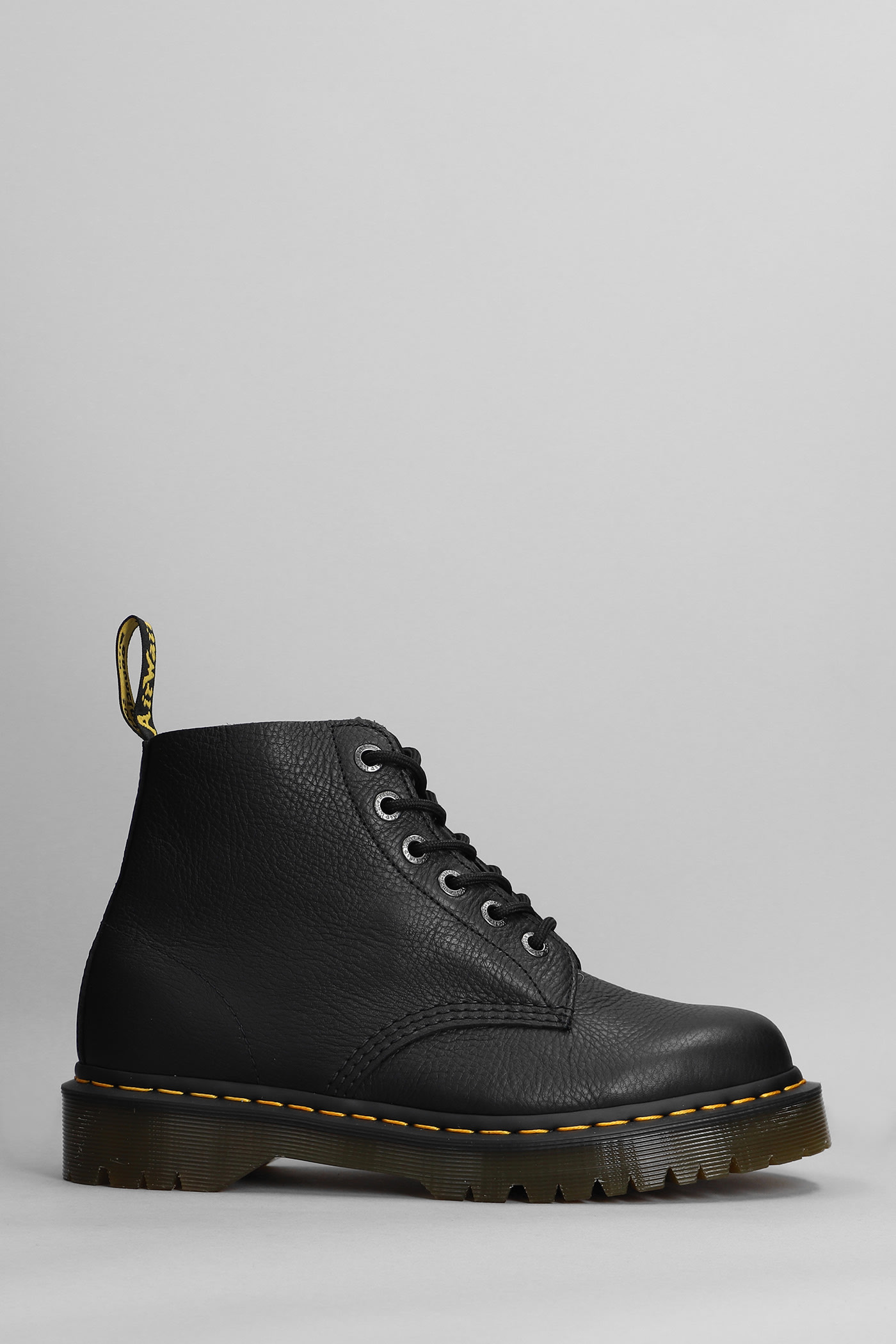 Dr. Martens 101 Ub Bex Combat Boots In Black Leather