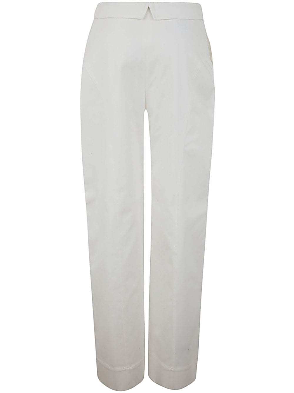 Shop Alberta Ferretti Stretch Gabardine Trouser In White